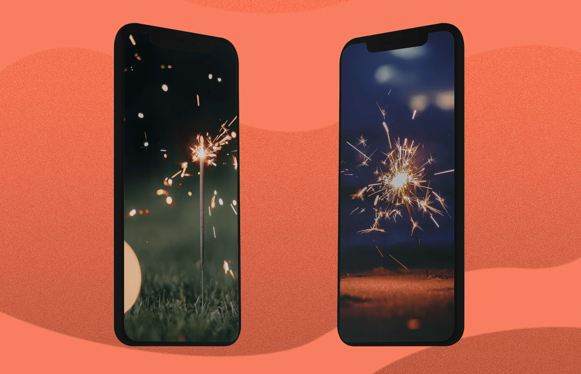 Hình nền đẹp chất lượng cao cho iPhone chủ đề pháo hoa và bokeh
