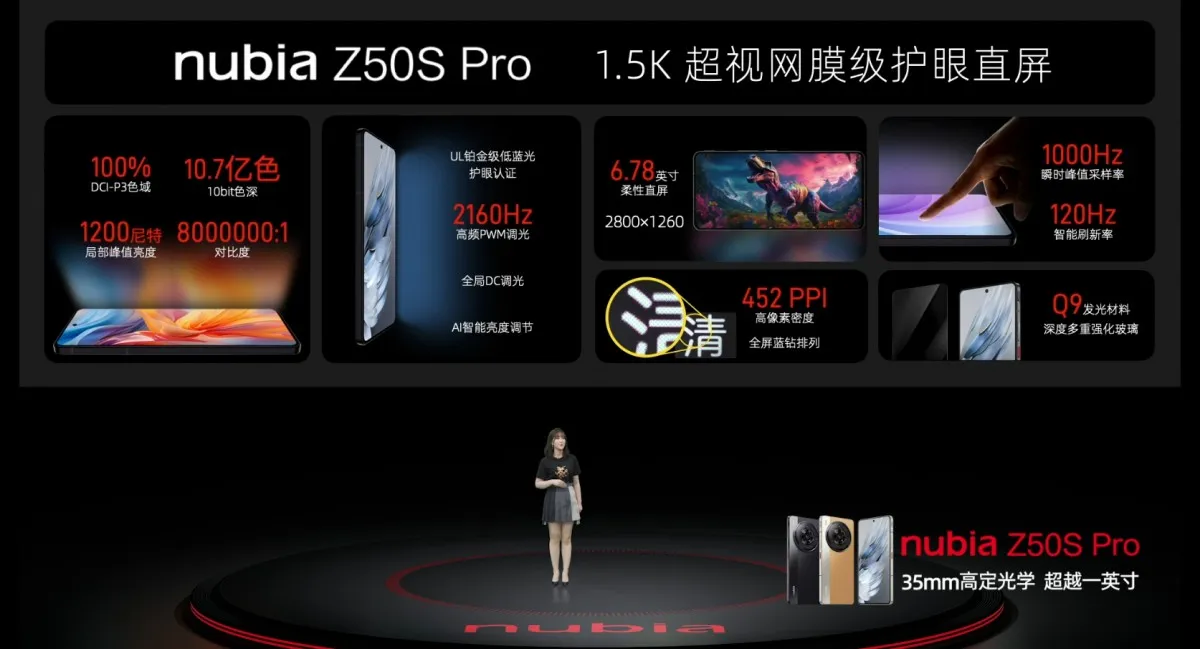 nubia Z50S Pro ra mắt với Snapdragon 8+ Gen 2 và camera ống kính 35mm