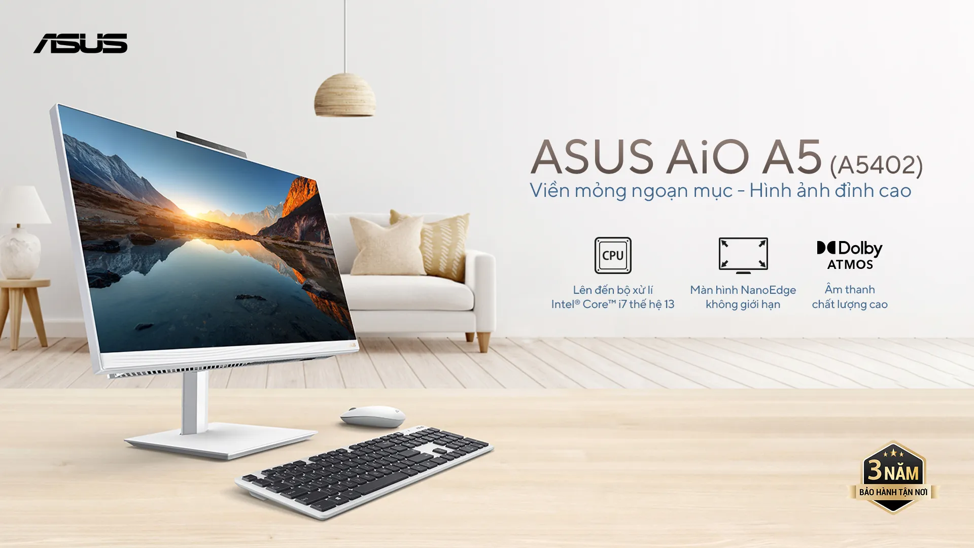 ASUS ra mắt máy tính AiO mới: A5402WVA và M3402WFA