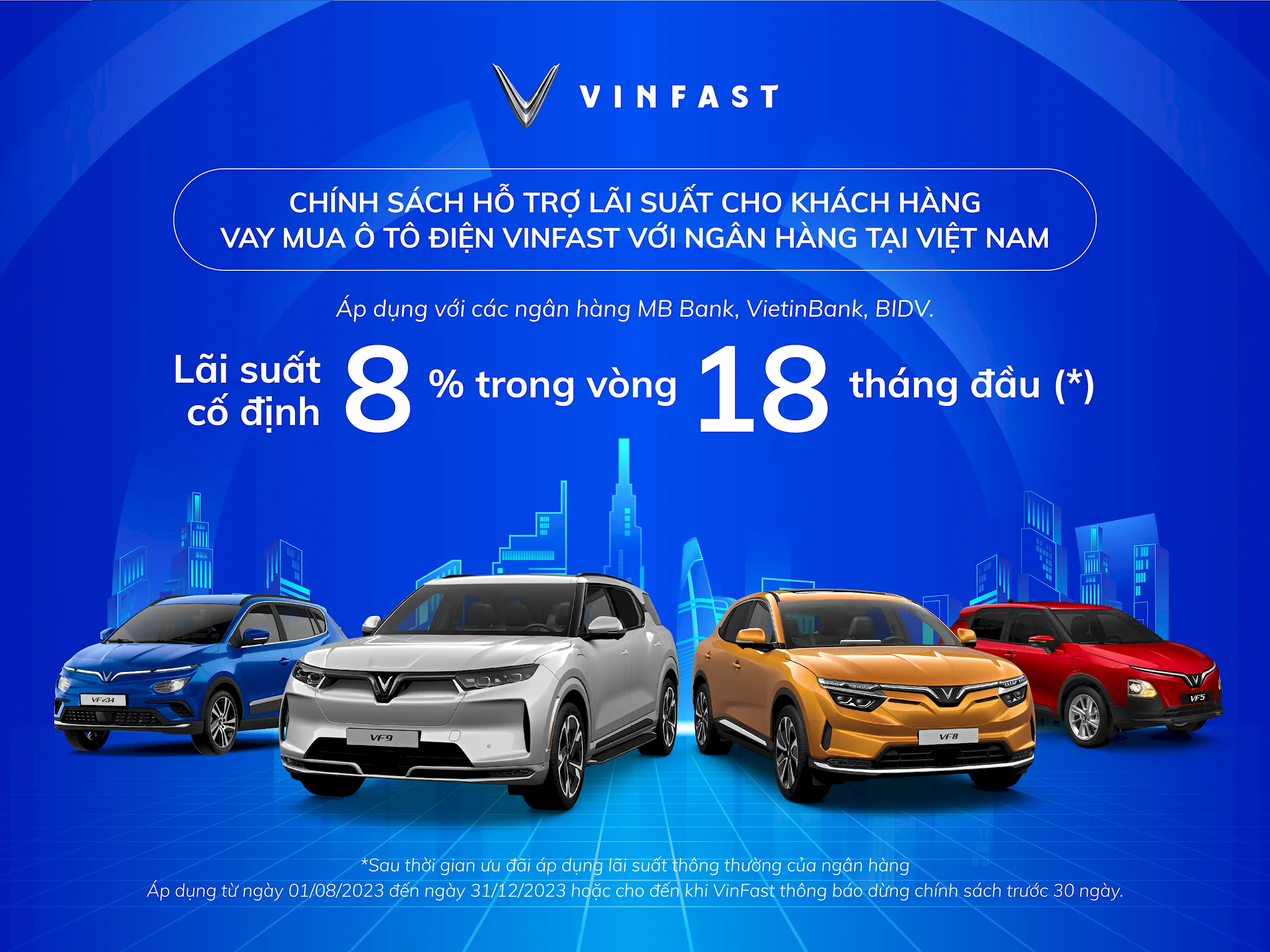 VinFast triển khai chương trình Tín dụng Xanh hỗ trợ khách hàng mua ô tô điện