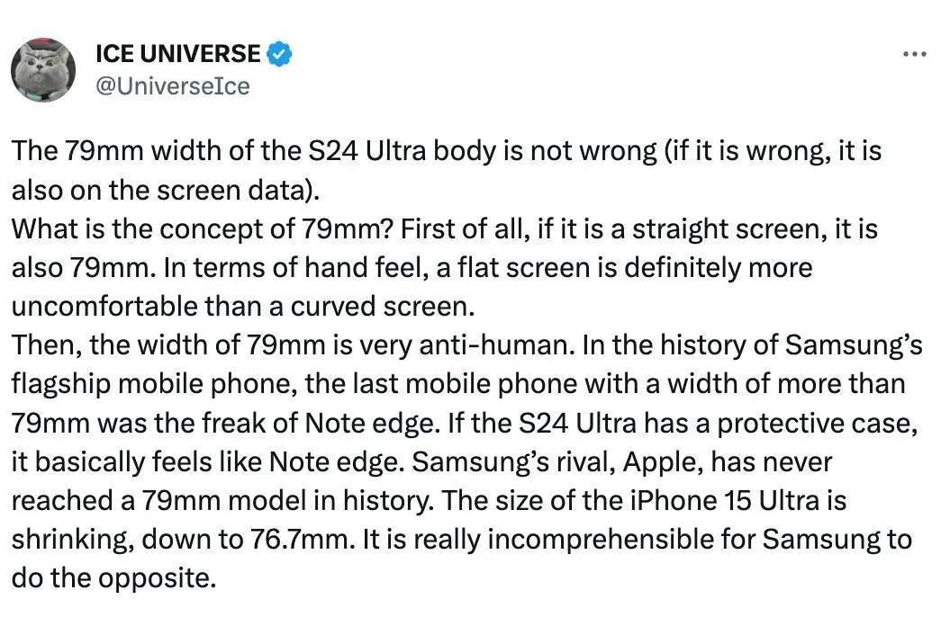 Ảnh render thay đổi thiết kế màn hình Galaxy S24 Ultra và iPhone 15 Ultra