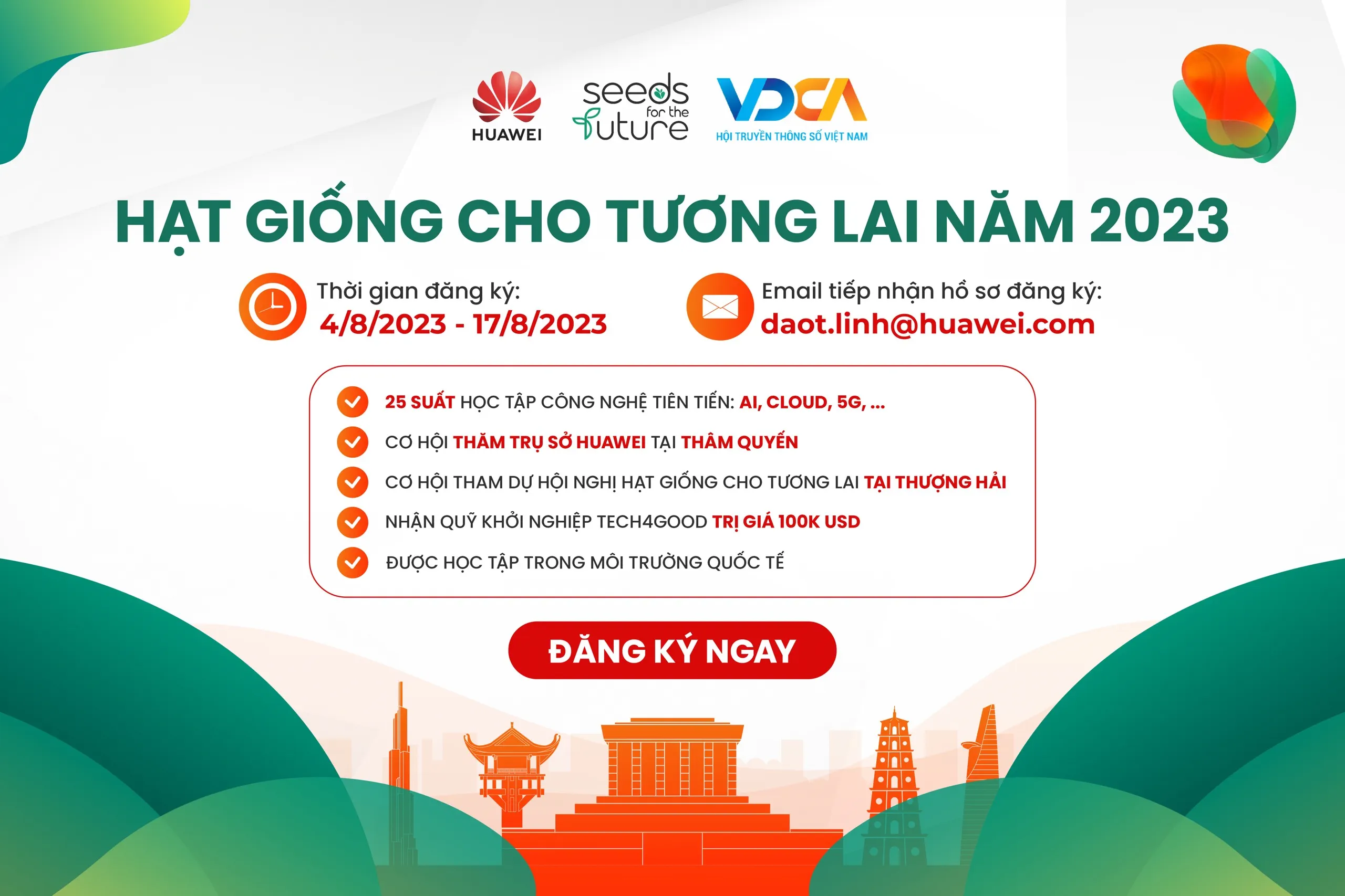 Huawei Việt Nam và VDCA tổ chức chương trình “Hạt giống cho Tương lai 2023” mùa 8