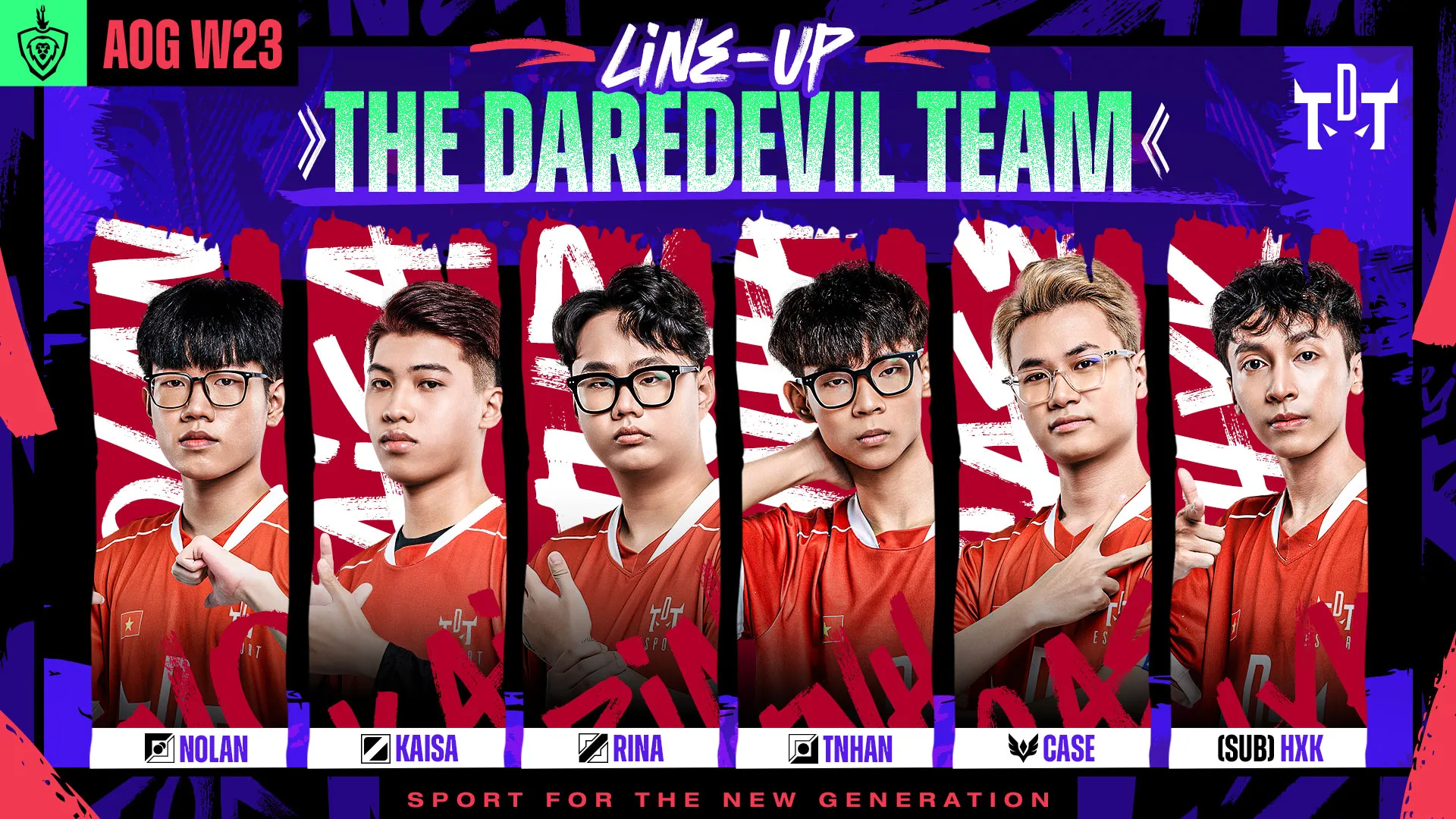 Đội hình The DareDevil Team  – ĐTDV mùa Đông 2023