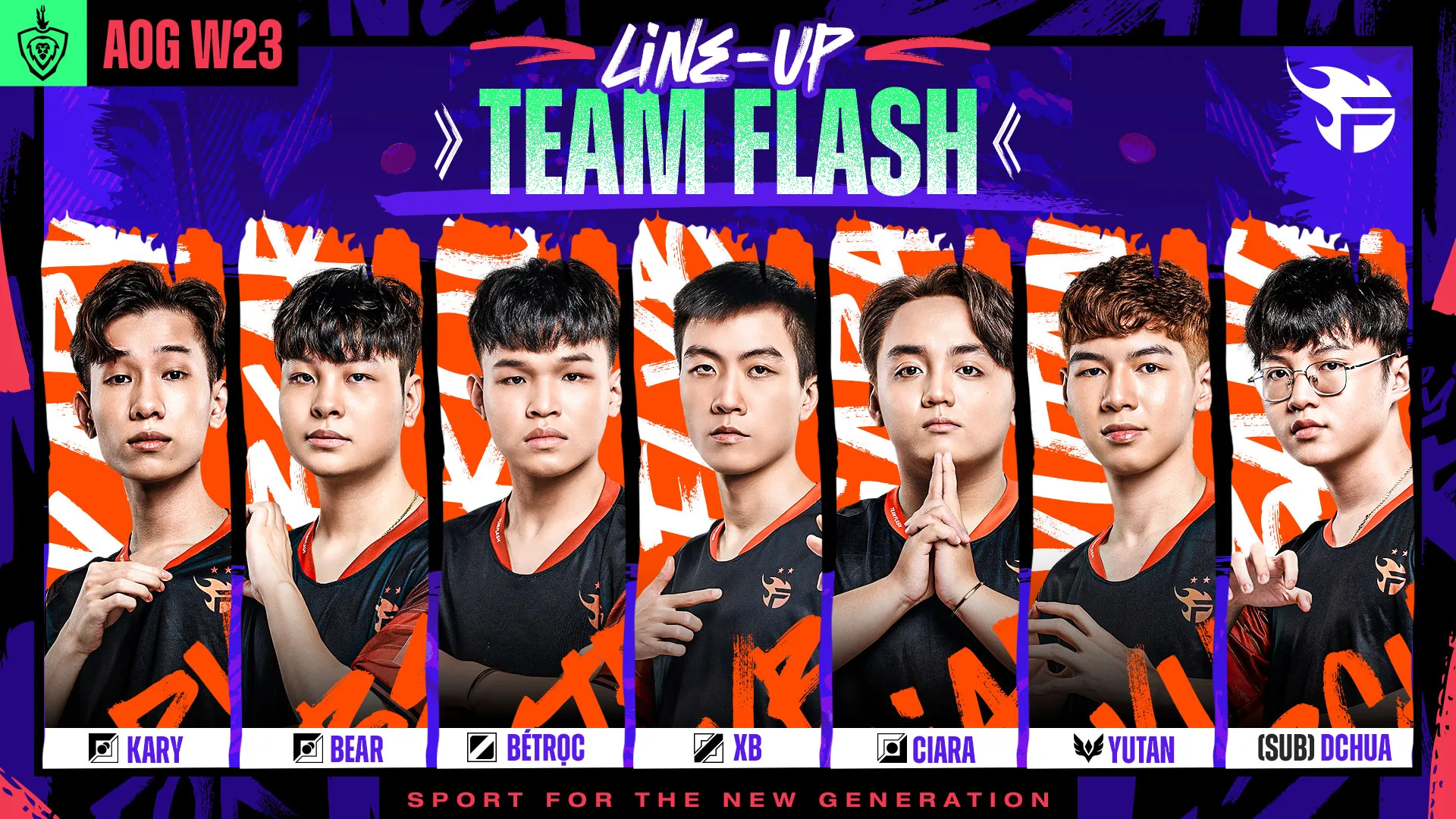Đội hình Team Flash – ĐTDV mùa Đông 2023