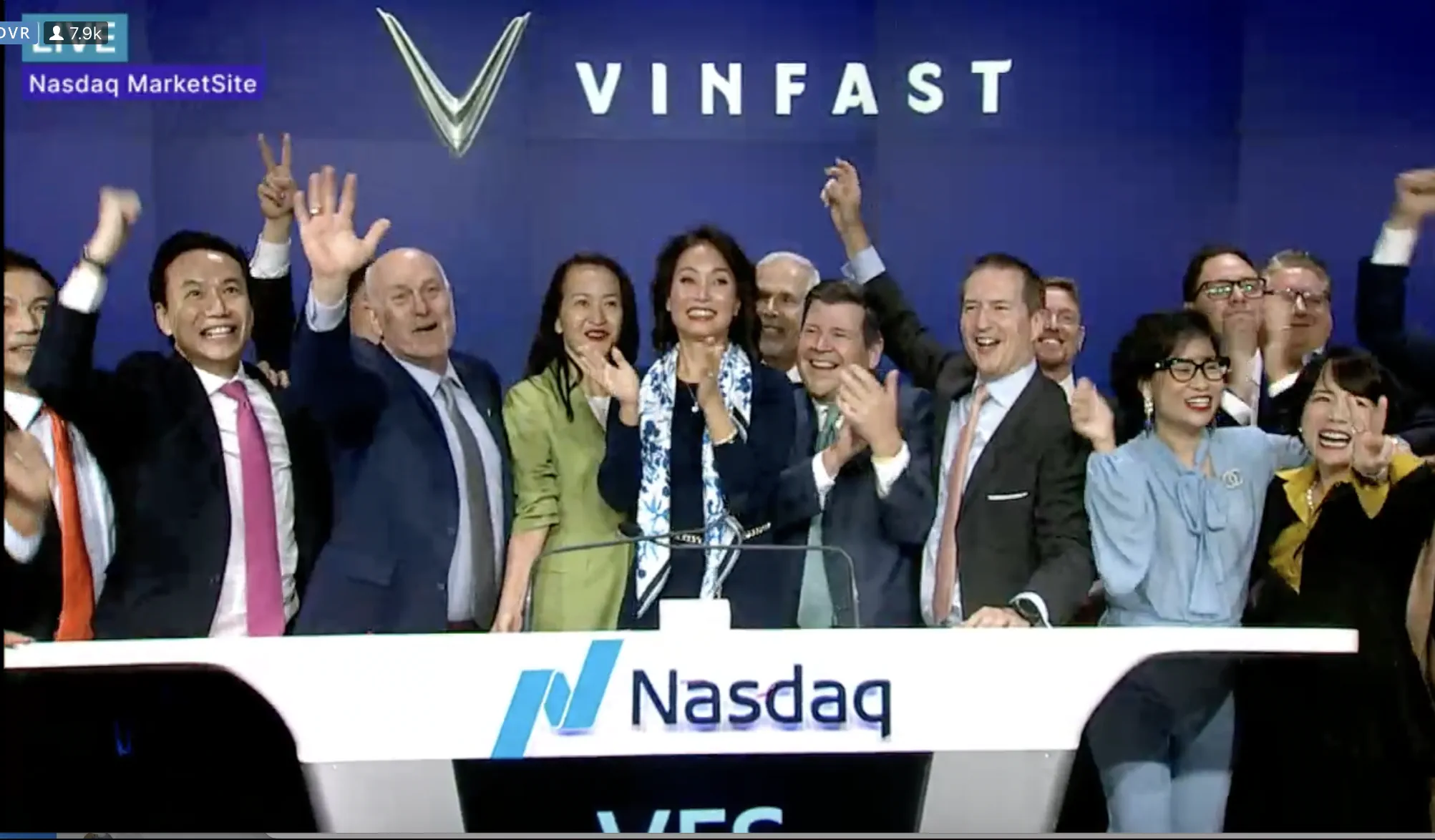 VinFast chính thức niêm yết trên Nasdaq với giá trị vốn hoá hơn 23 tỷ USD