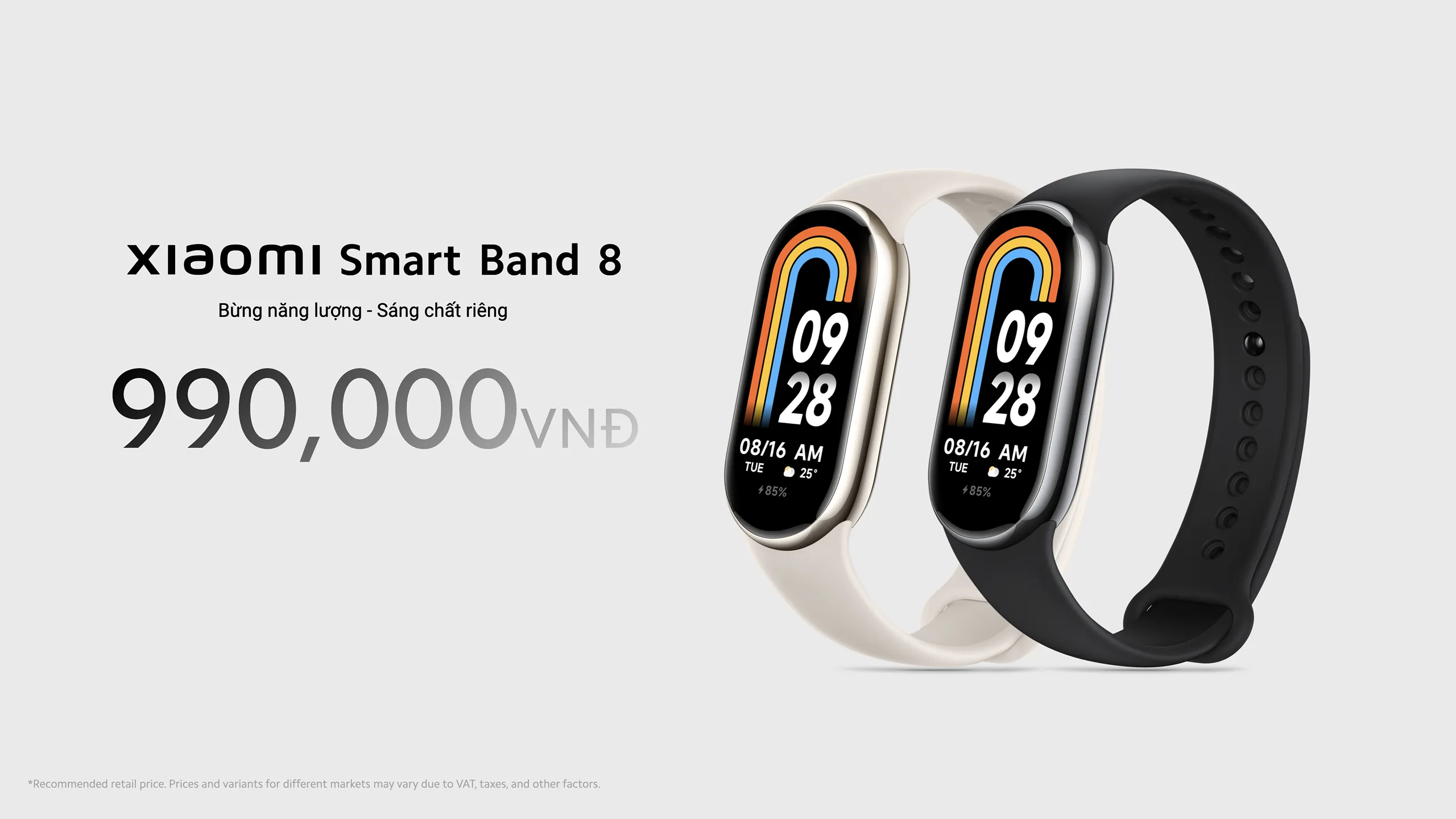 Xiaomi Smart Band 8 chính thức ra mắt tại Việt Nam giá 990,000 VND