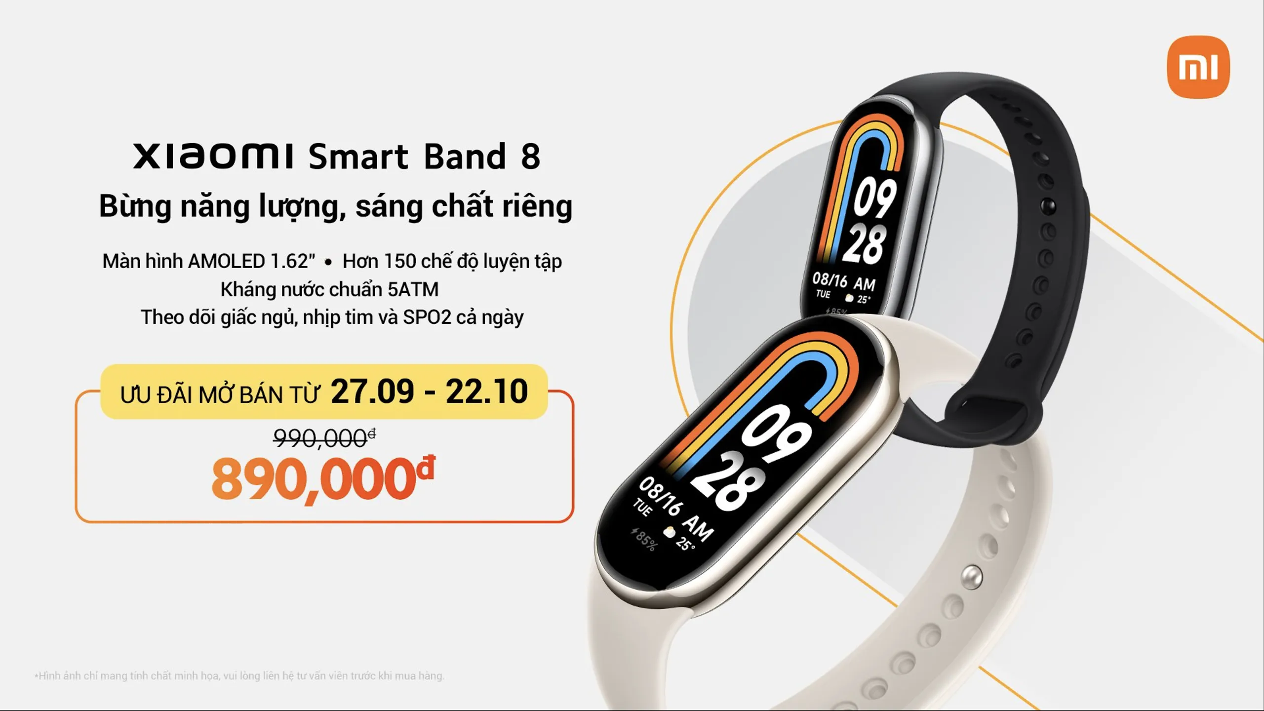 Xiaomi Smart Band 8 chính thức ra mắt tại Việt Nam giá 990,000 VND