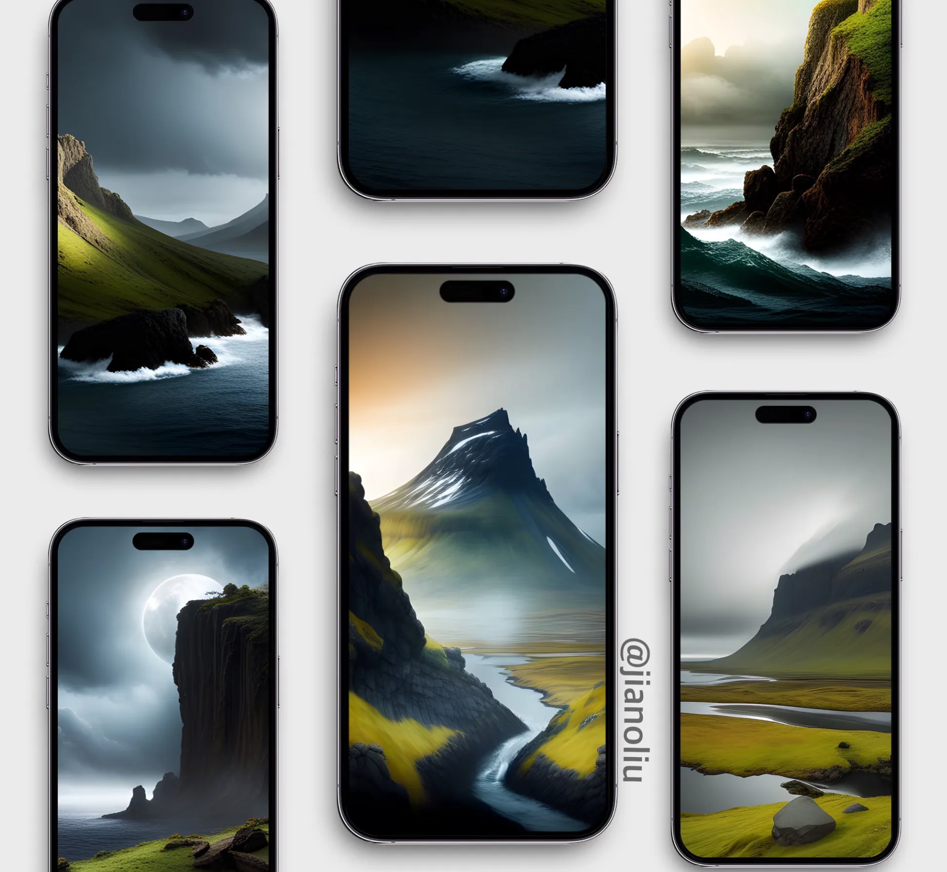 Hình nền iPhone đẹp và chất lượng cao chủ đề núi và biển cả