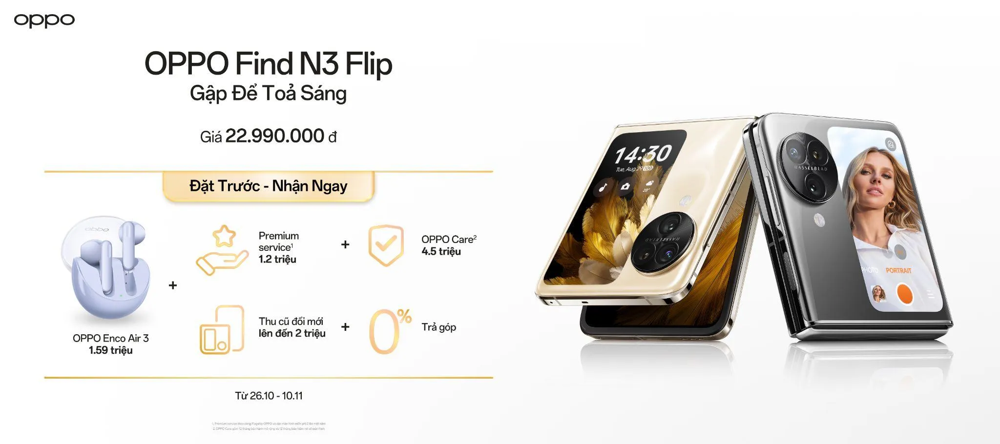 OPPO Find N3 Flip ra mắt tại Việt Nam - Biểu tượng toả sáng với bộ ba camera đầu tiên cùng màn hình ngoài hữu dụng nhất