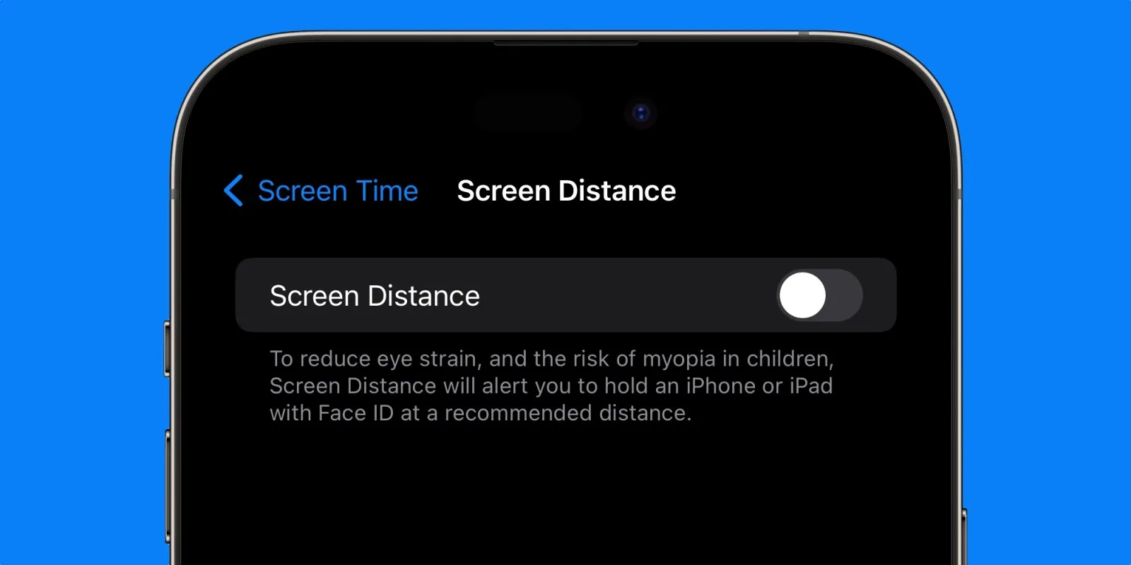 Hướng dẫn cách tắt cảnh báo khoảng cách màn hình trên iOS 17