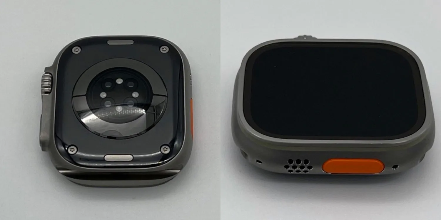Ảnh từ FCC cho thấy một nguyên mẫu Apple Watch Ultra với mặt lưng gốm đen