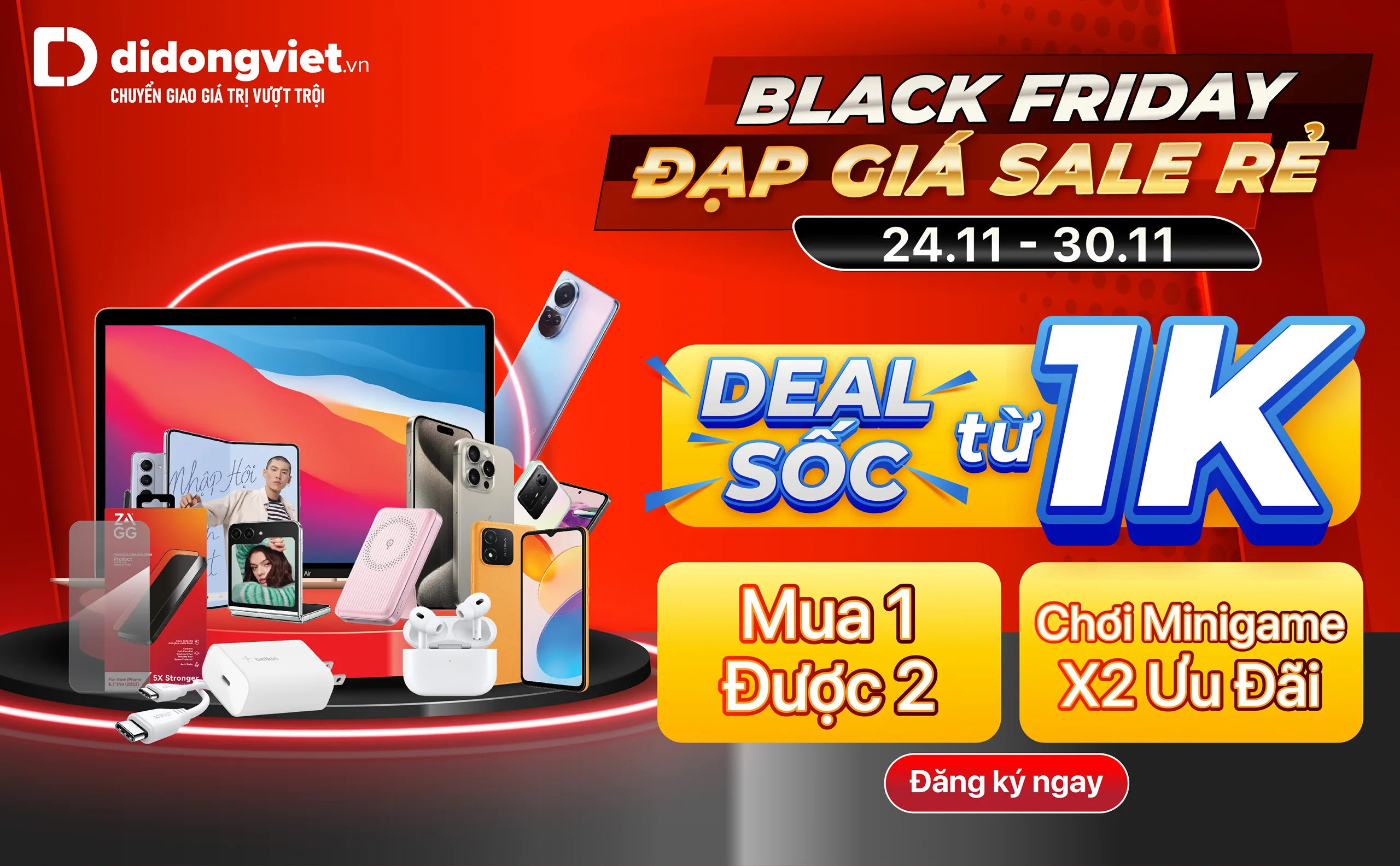 Black Friday: Săn deal công nghệ giá chỉ từ 1,000 đồng, mua 1 tặng 1