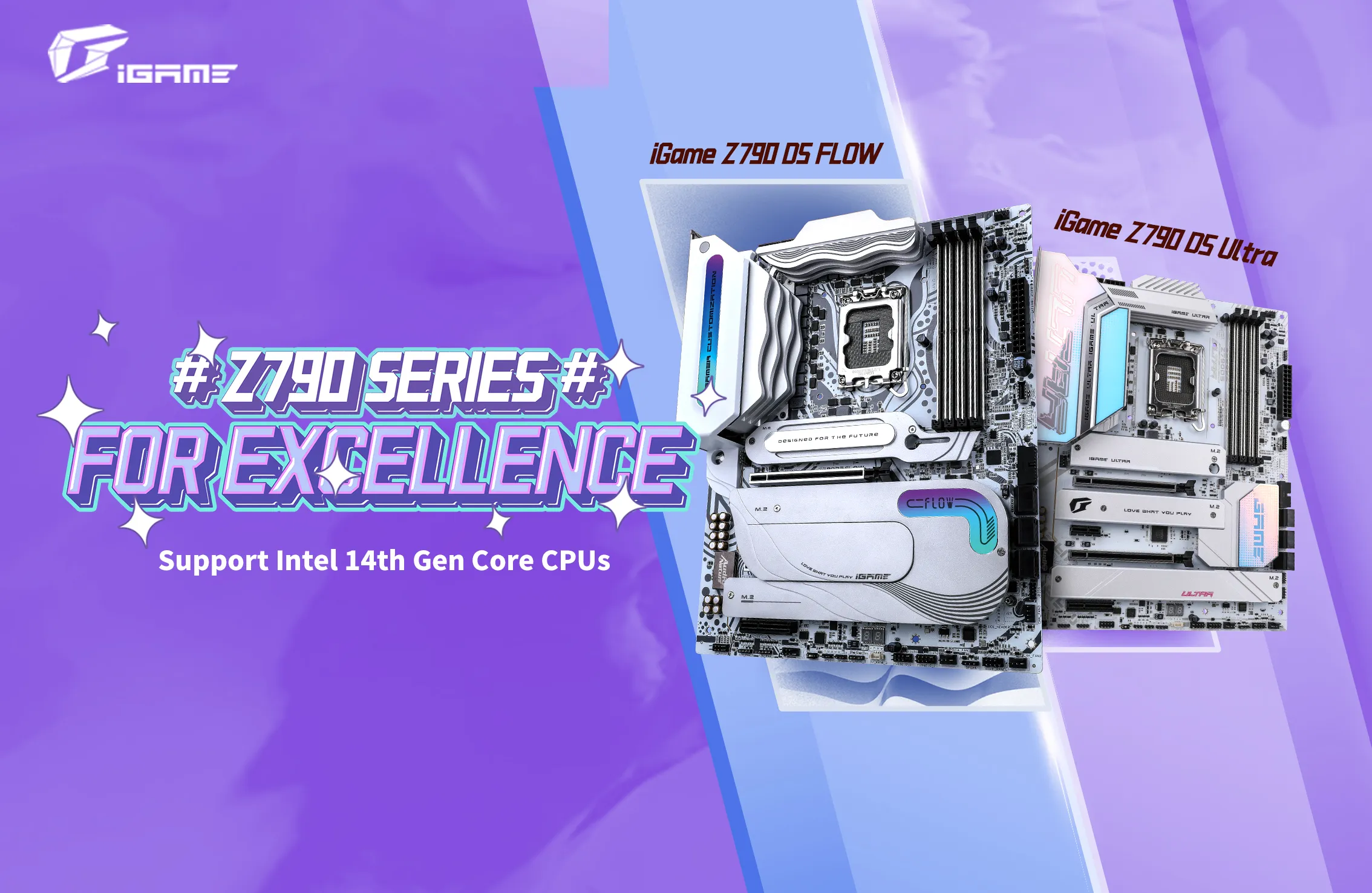 COLORFUL công bố hai bo mạch chủ mới nhất được thiết kế đặc biệt để hỗ trợ cho bộ xử lý Intel Core thế hệ thứ 14 mang tên iGame Z790D5 FLOW và iGame Z790D5 ULTRA.