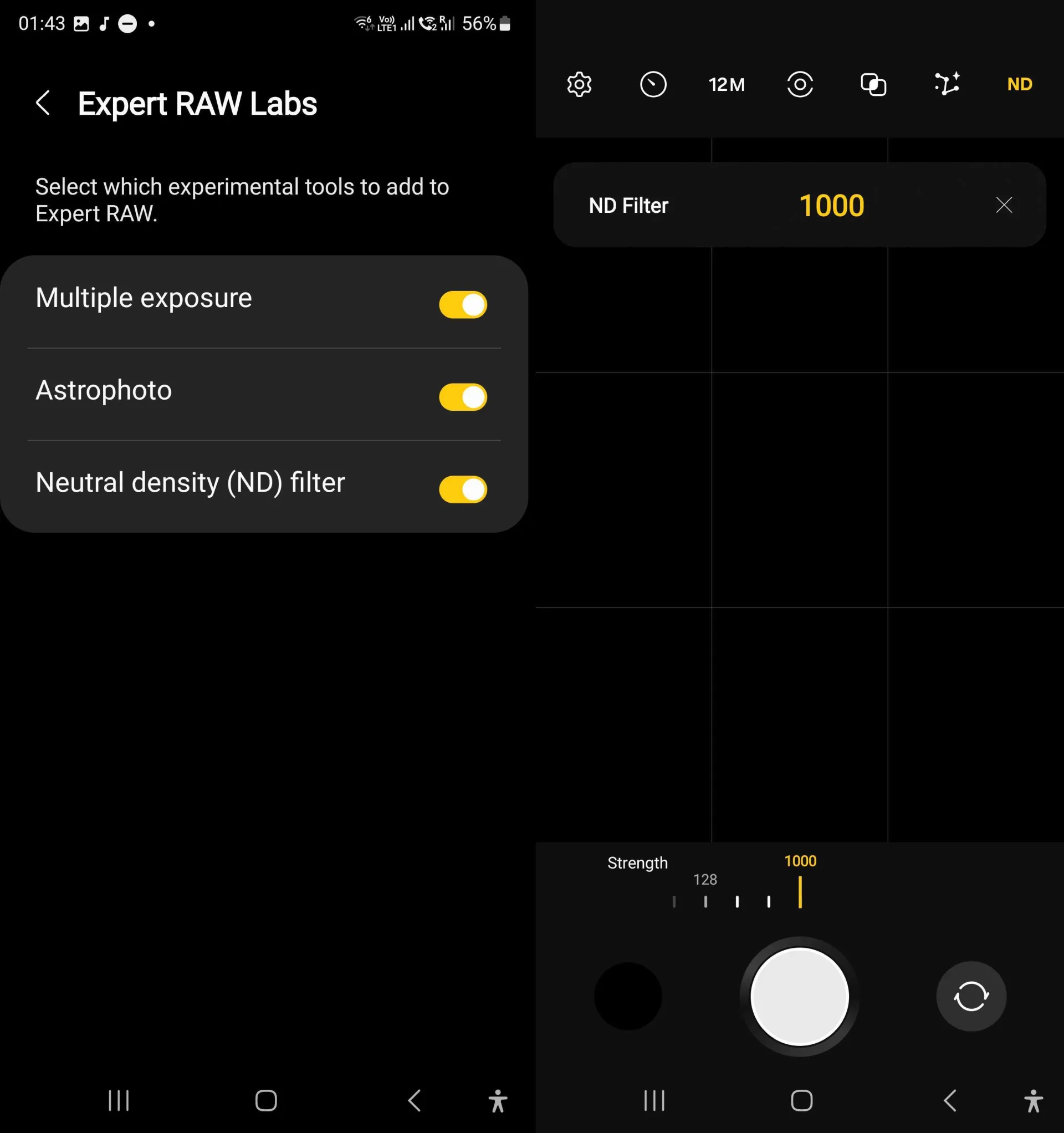 Samsung tung cập nhật thêm tính năng filter ND vào ứng dụng Expert RAW