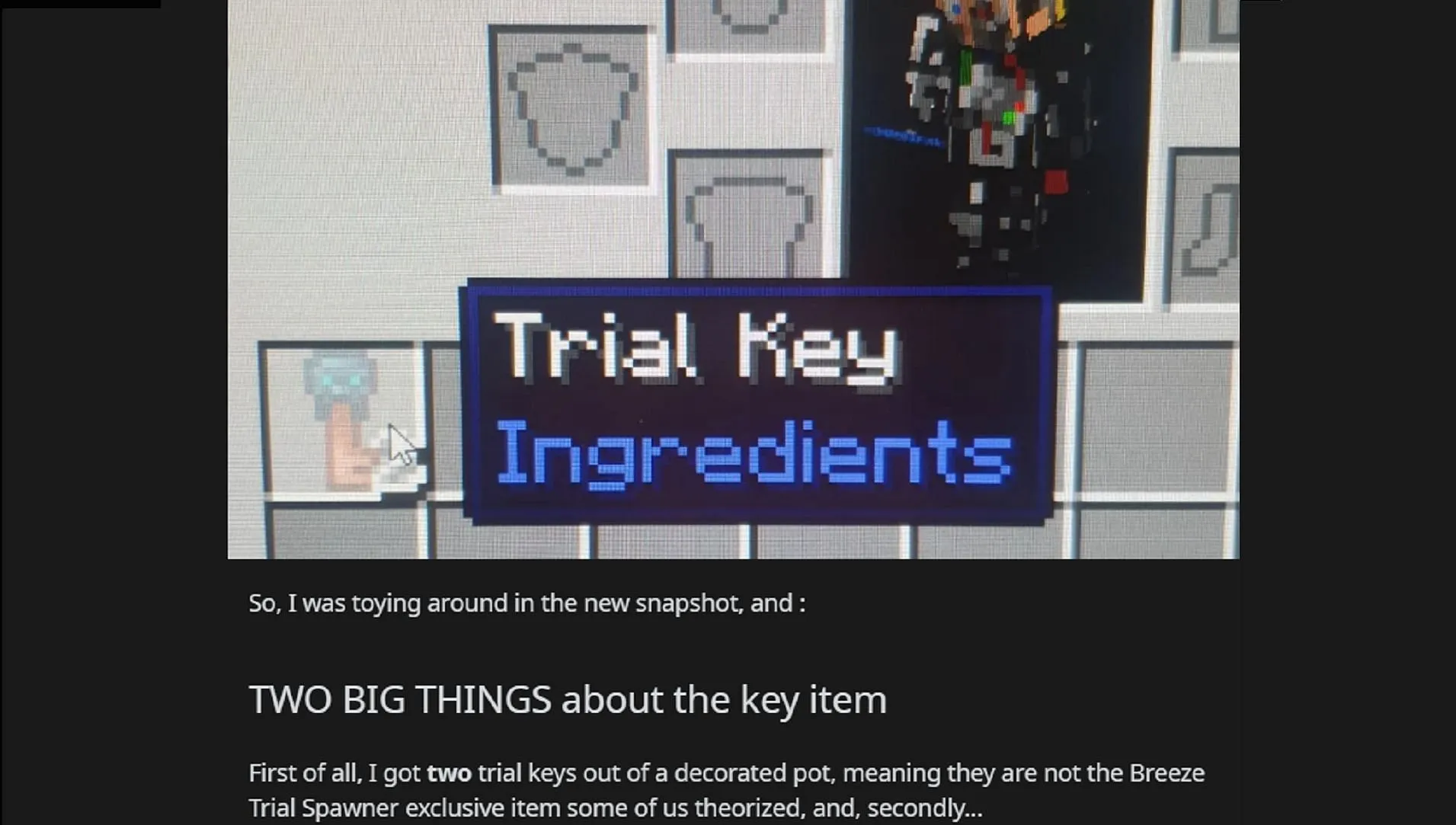 Tất tần tật thông tin về trial key trong Minecraft