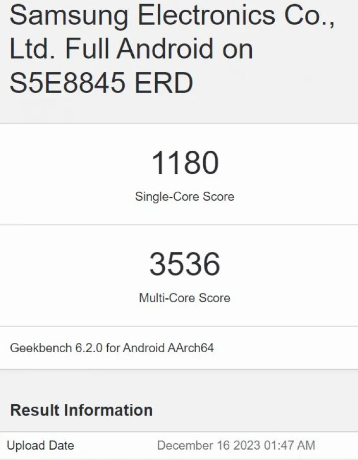 Điểm số Samsung Galaxy A55 xuất hiện trên GeekBench trang bị Exynos 1480
