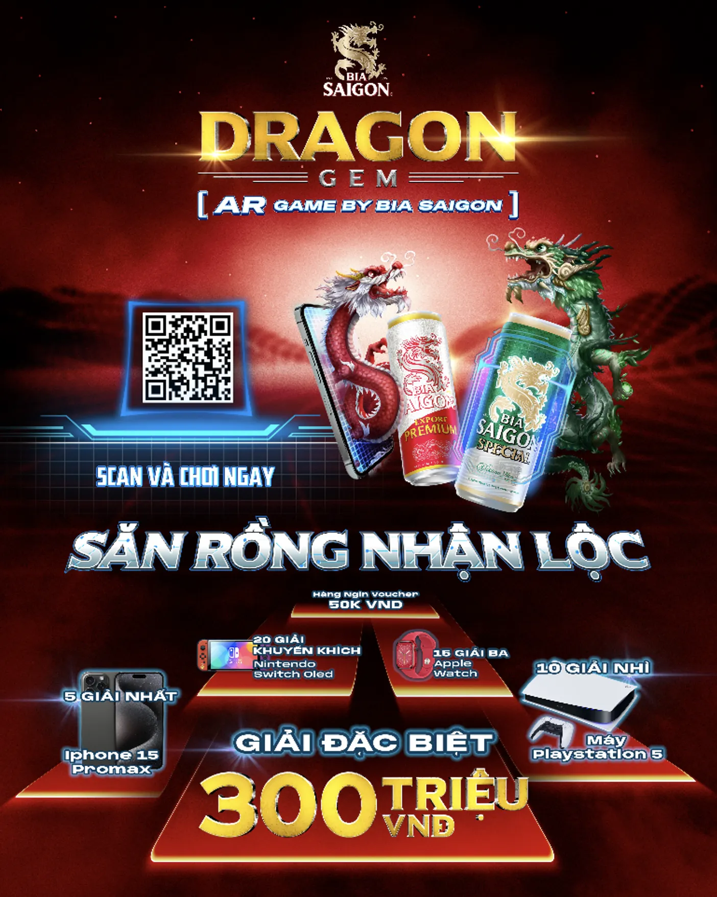 Bia Saigon ra mắt AR Game Dragon Gem By Bia Saigon trong dịp Tết với tổng giá trị giải thưởng lên đến 1.5 tỉ đồng