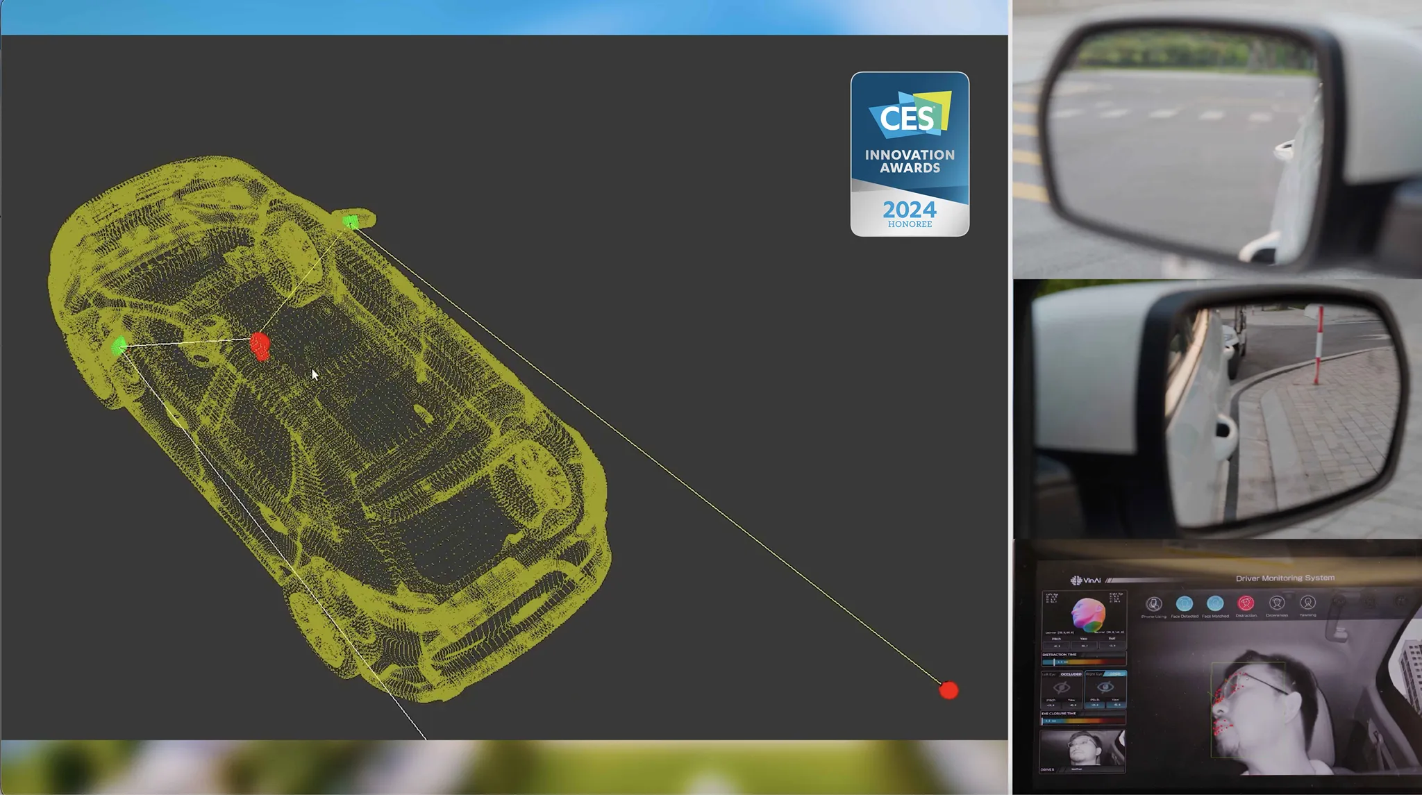 VinFast MirrorSense: Công nghệ chỉnh gương tự động bằng AI đầu tiên trên thế giới đoạt giải tại CES 2024