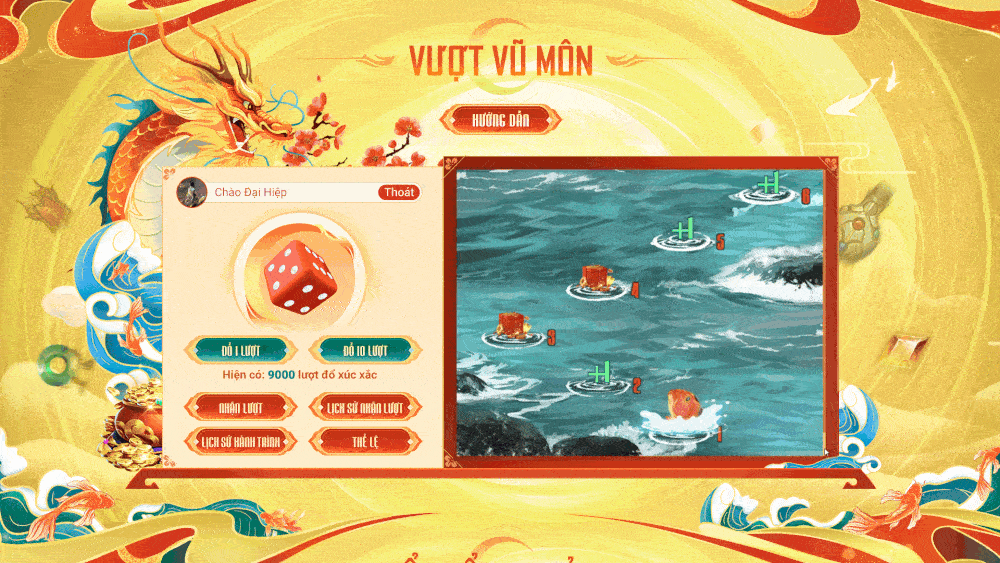 Dòng game Võ Lâm Truyền Kỳ mở vòng quay Cá Chép Vượt Vũ Môn với tổng giải thưởng hàng trăm triệu đồng