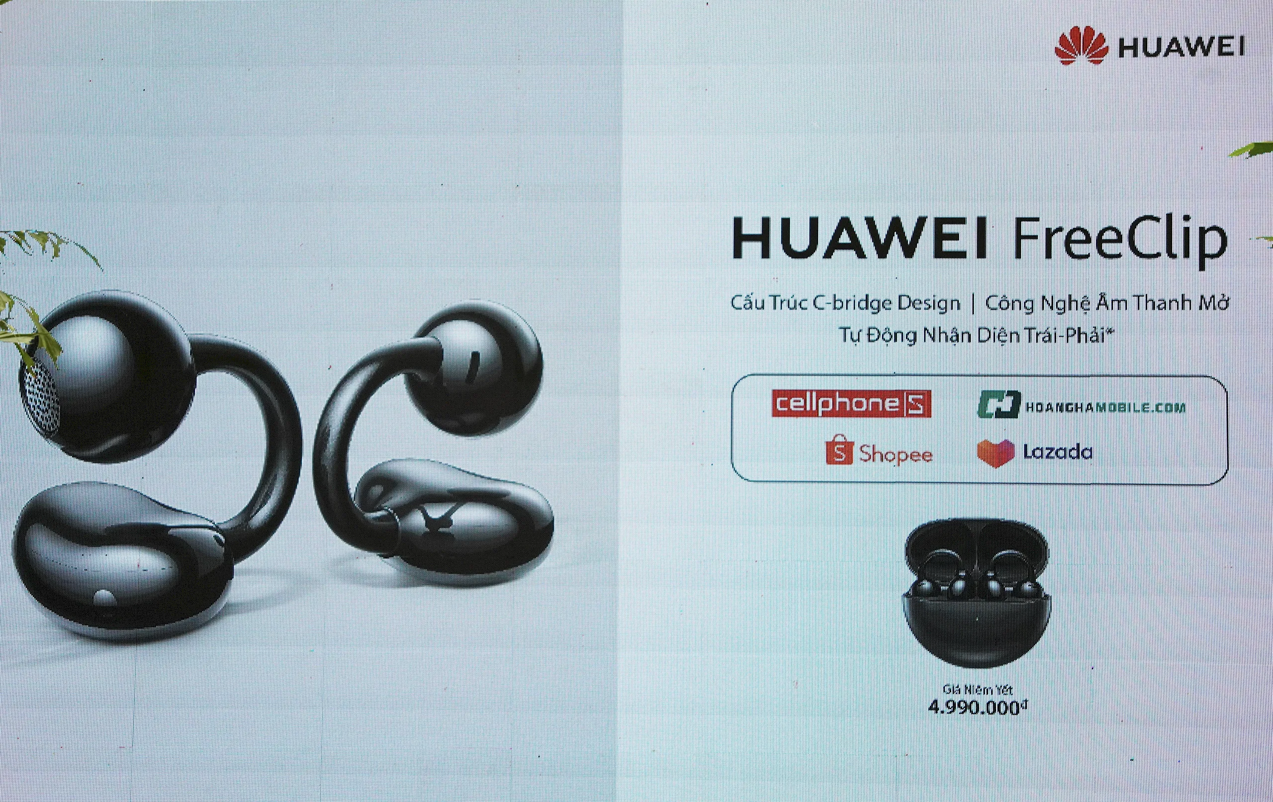 Huawei ra mắt tai nghe HUAWEI FreeClip tại Việt Nam