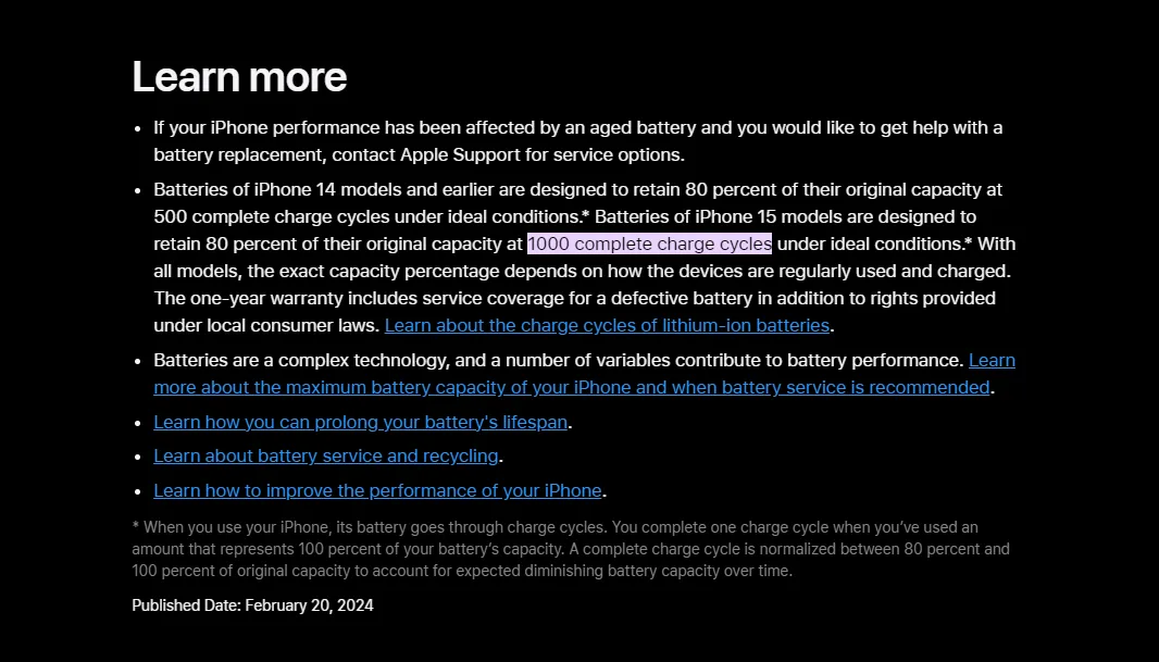 Apple xác nhận pin iPhone 15 series có tuổi thọ cao hơn