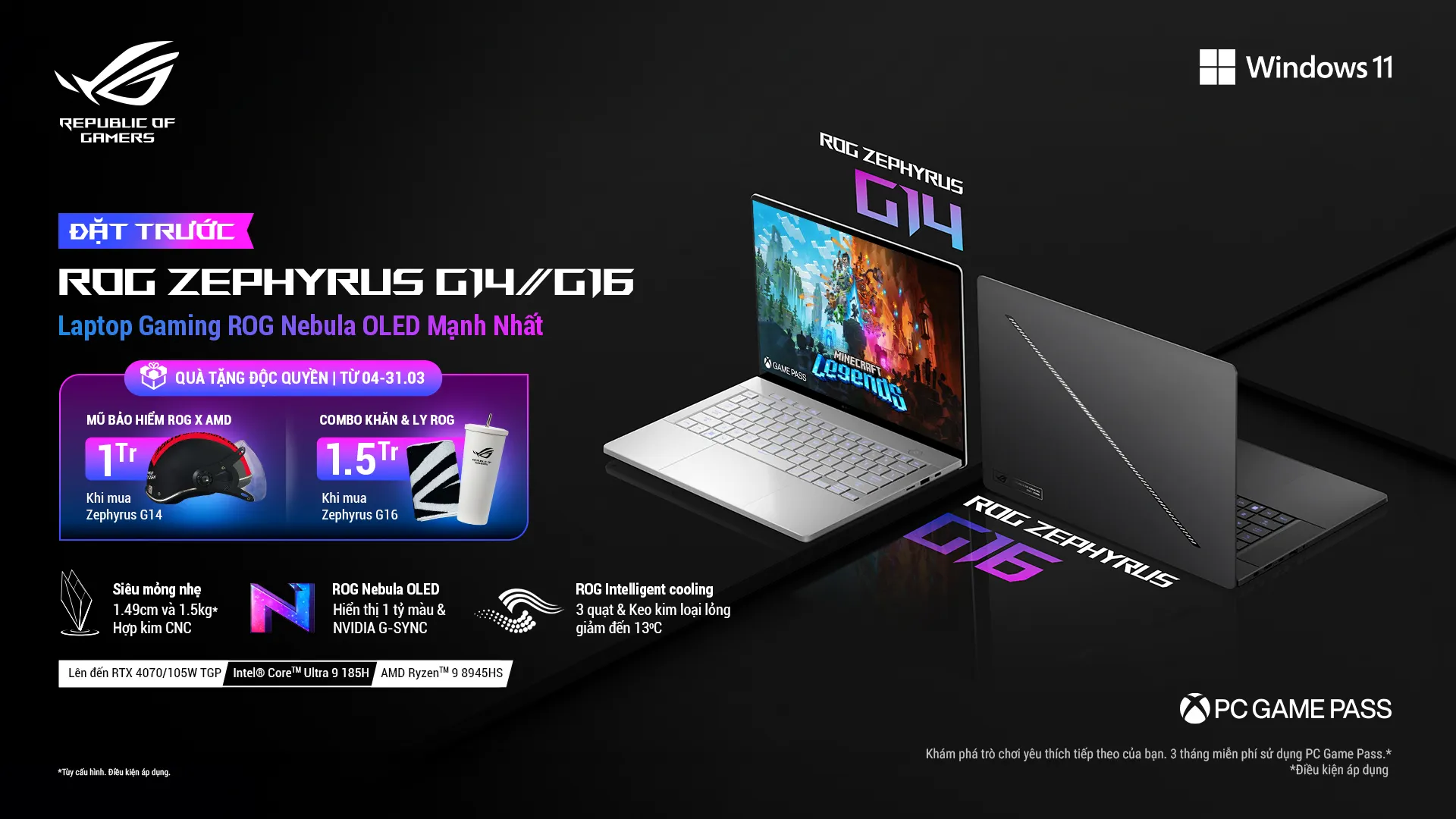 ASUS ROG ra mắt bộ đôi laptop gaming ROG Zephyrus G14 và G16