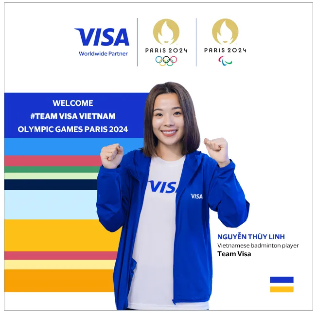 Ngôi sao cầu lông Nguyễn Thùy Linh góp mặt với vai trò thành viên Team Visa tại Thế vận hội mùa hè Olympic Paris 2024
