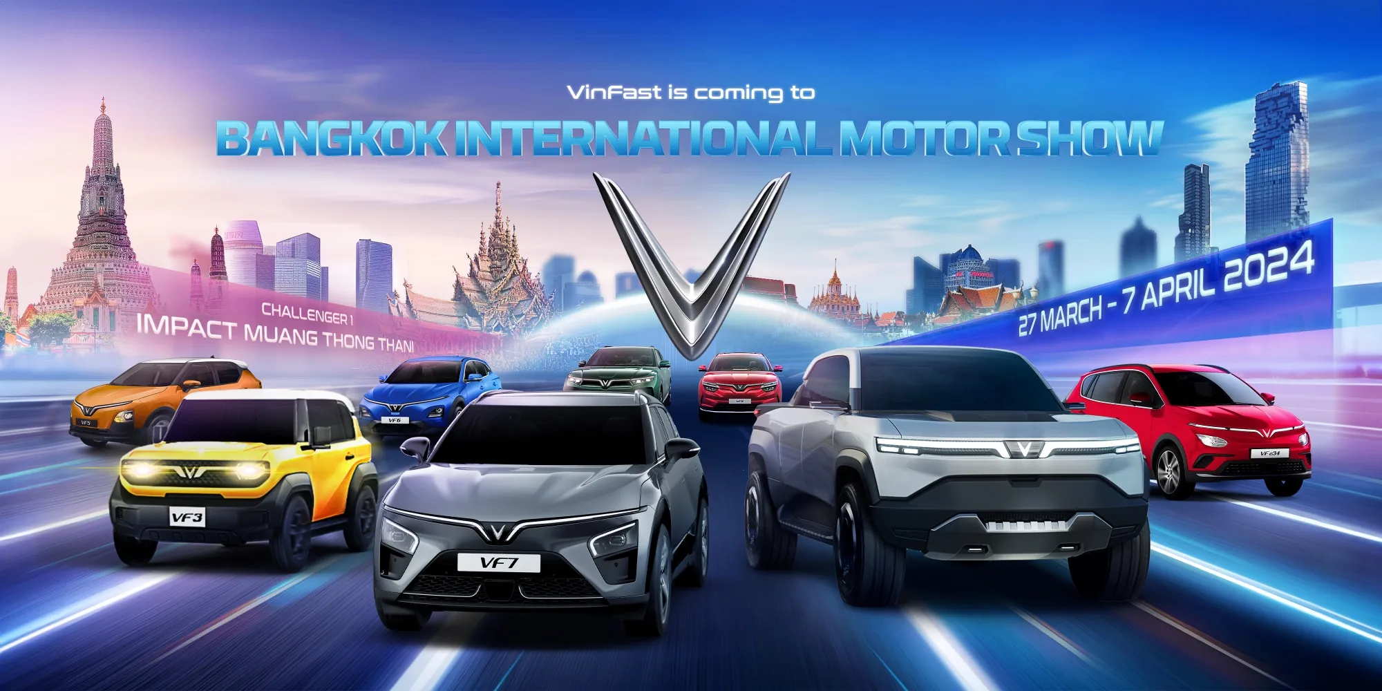 VinFast tham dự BIMS 2024, giới thiệu dải sản phẩm xe điện tại Thái Lan