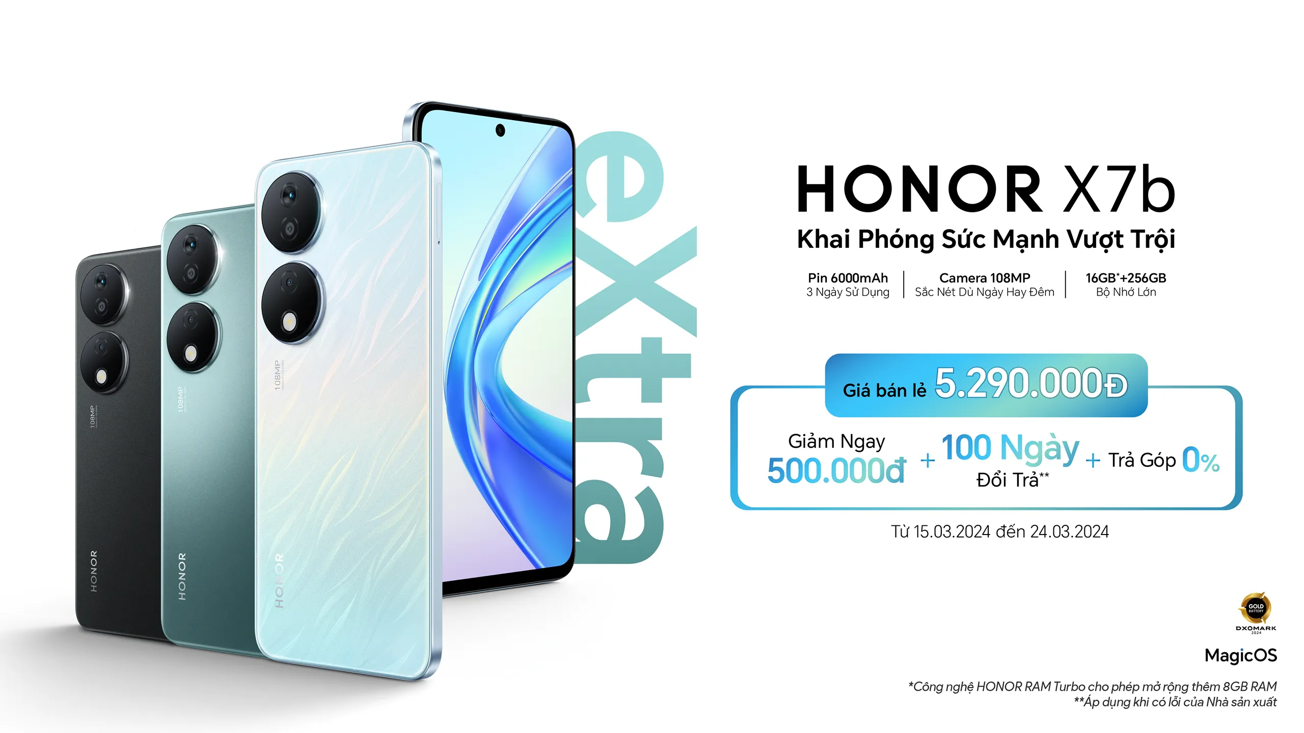 HONOR X7b ra mắt: Pin 6000mAh, camera 108MP, giá chỉ từ 5.29 triệu