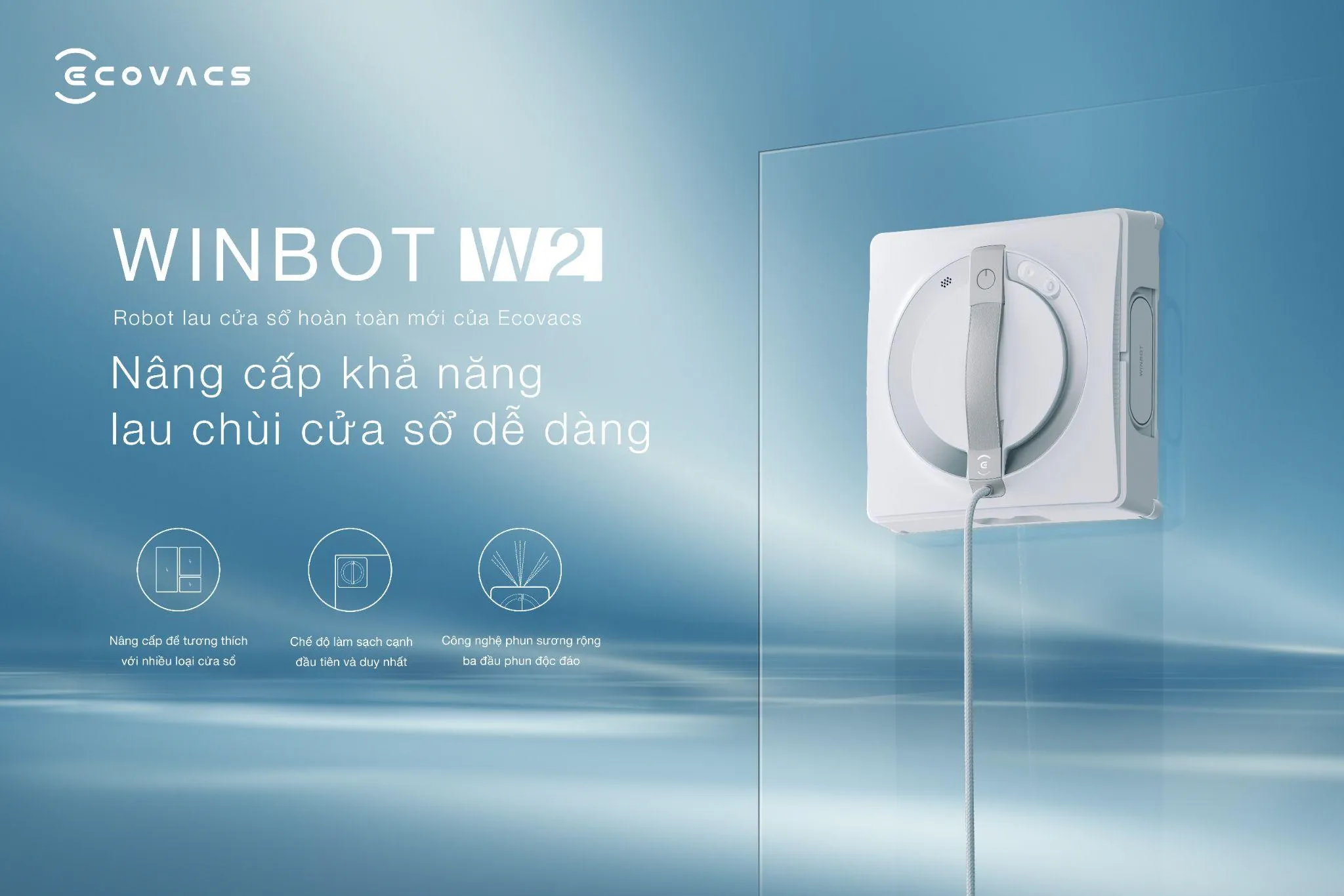 ECOVACS trình làng bộ ba robot thông minh DEEBOT X2 COMBO, WINBOT W2 OMNI và Y1 Pro/Y1 Pro Plus tại Việt Nam