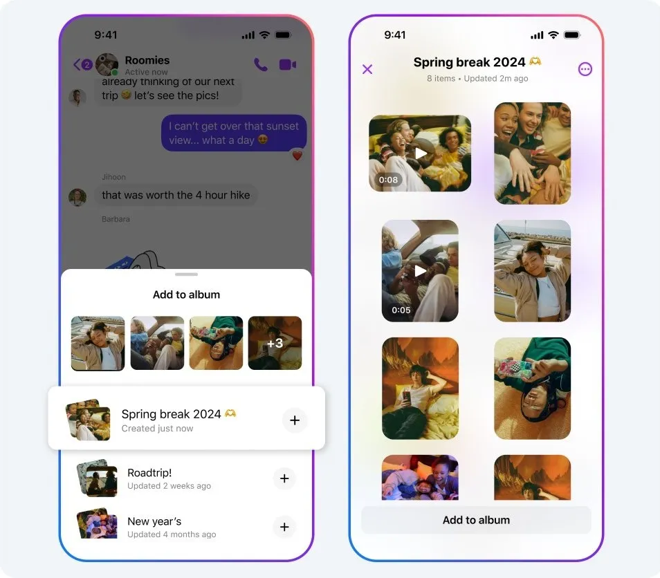 Cập nhật Facebook Messenger cho phép gửi ảnh HD, chia sẻ album ảnh với nhóm và hỗ trợ gửi các tệp lớn hơn