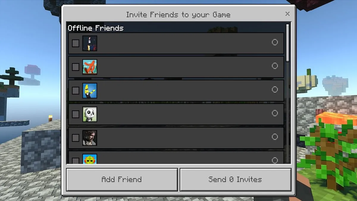 Hướng dẫn cách mời bạn bè khi chơi Minecraft mobile