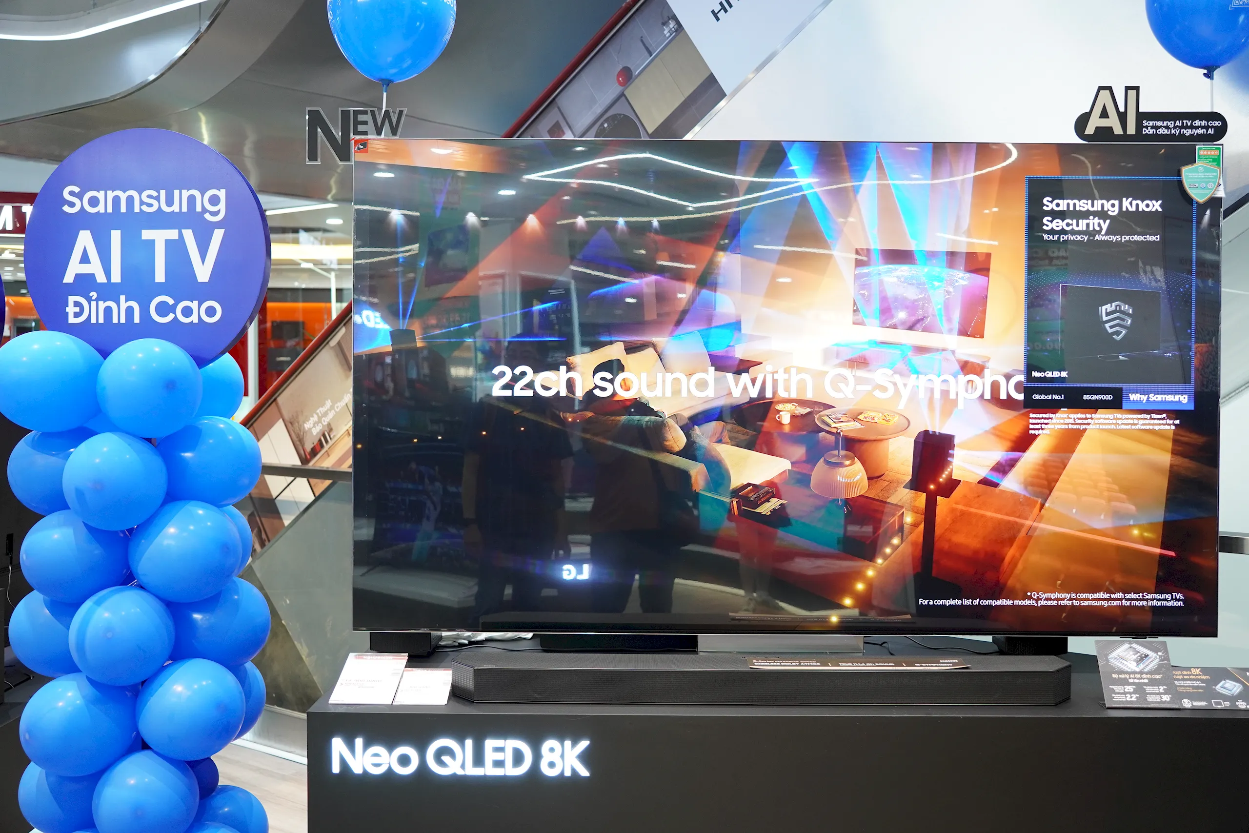 Trải nghiệm Samsung AI TV 2024 tại siêu thị điện máy – Hình ảnh và âm thanh ấn tượng nhờ AI