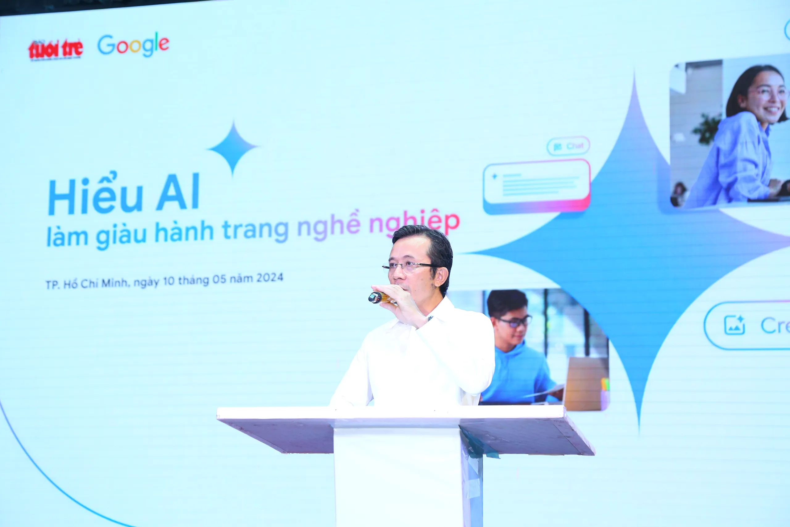 Hội thảo “Hiểu AI, làm giàu hành trang nghề nghiệp” do báo Tuổi Trẻ phối hợp cùng Google tổ chức