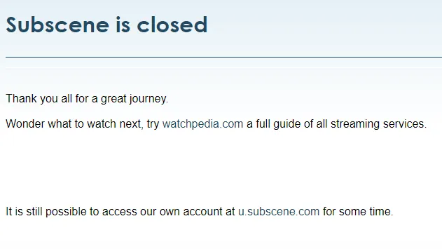 Trang web phụ đề phim Subscene bất ngờ đóng cửa sau 20 năm hoạt động