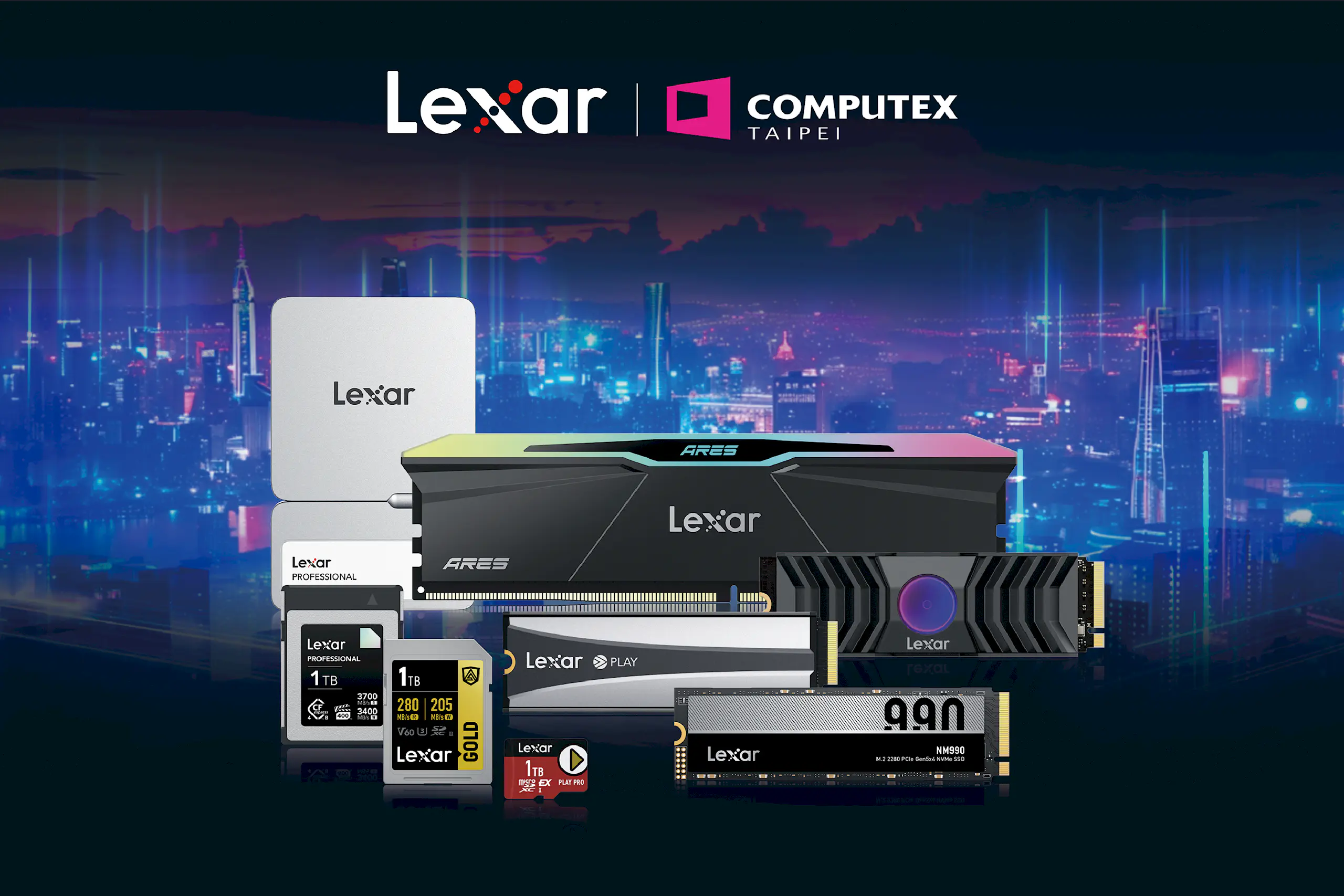 Lexar sẽ trình diễn loạt sản phẩm hàng đầu mới nhất tại Triển lãm COMPUTEX 2024