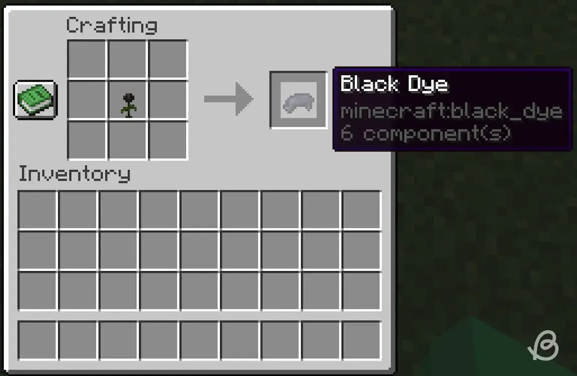 Cách tạo thuốc nhuộm màu đen trong Minecraft