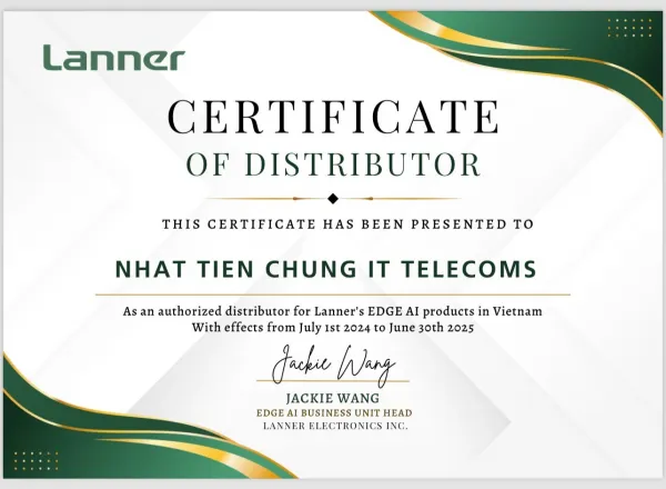 Nhất Tiến Chung chính thức hợp tác phân phối sản phẩm Edge AI của Lanner