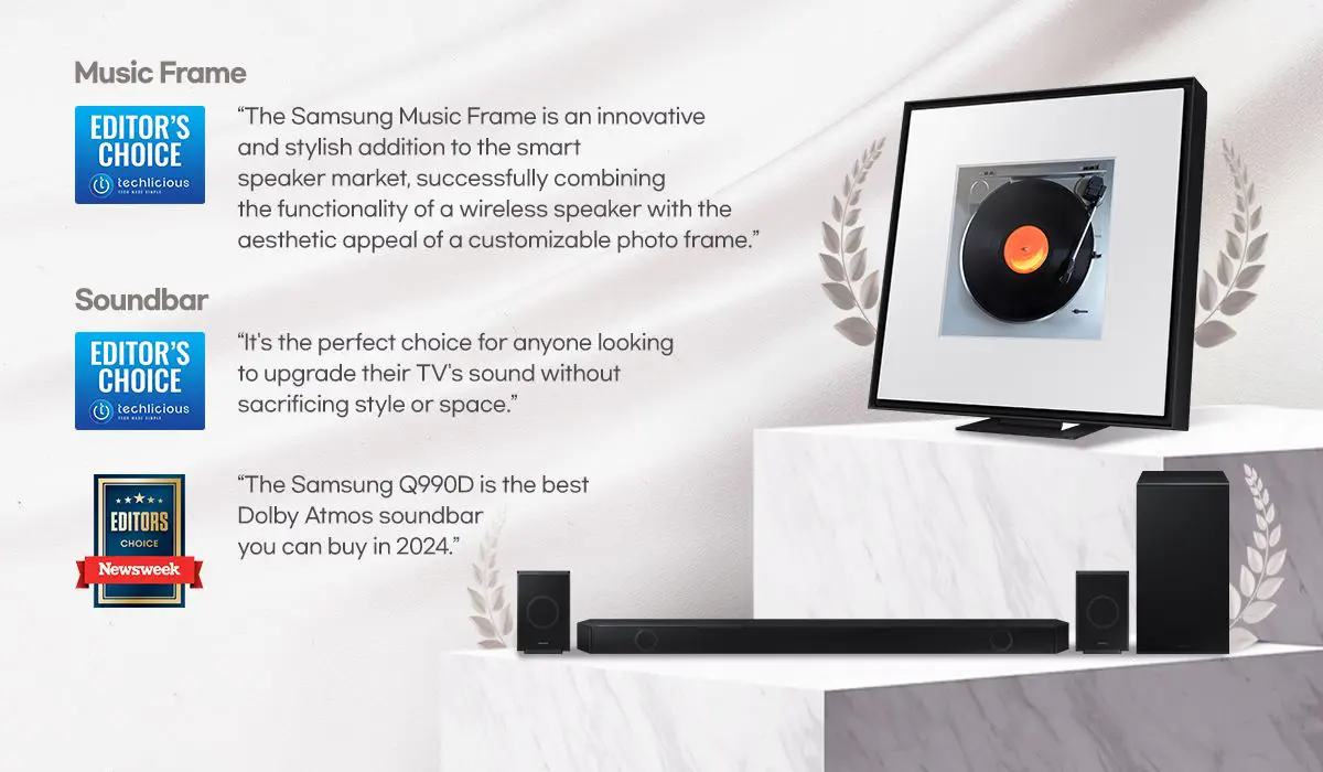 Dòng sản phẩm Samsung AI TV và loa thanh năm 2024 gây ấn tượng mạnh mẽ với giới chuyên gia đánh giá công nghệ