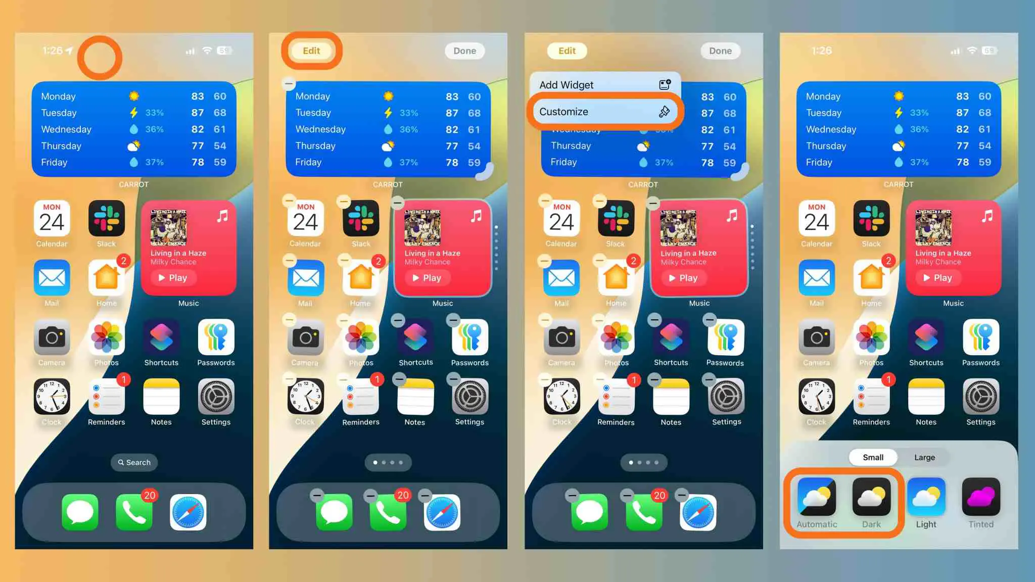 Hướng dẫn cách đổi biểu tượng sang Dark Mode trên iOS 18