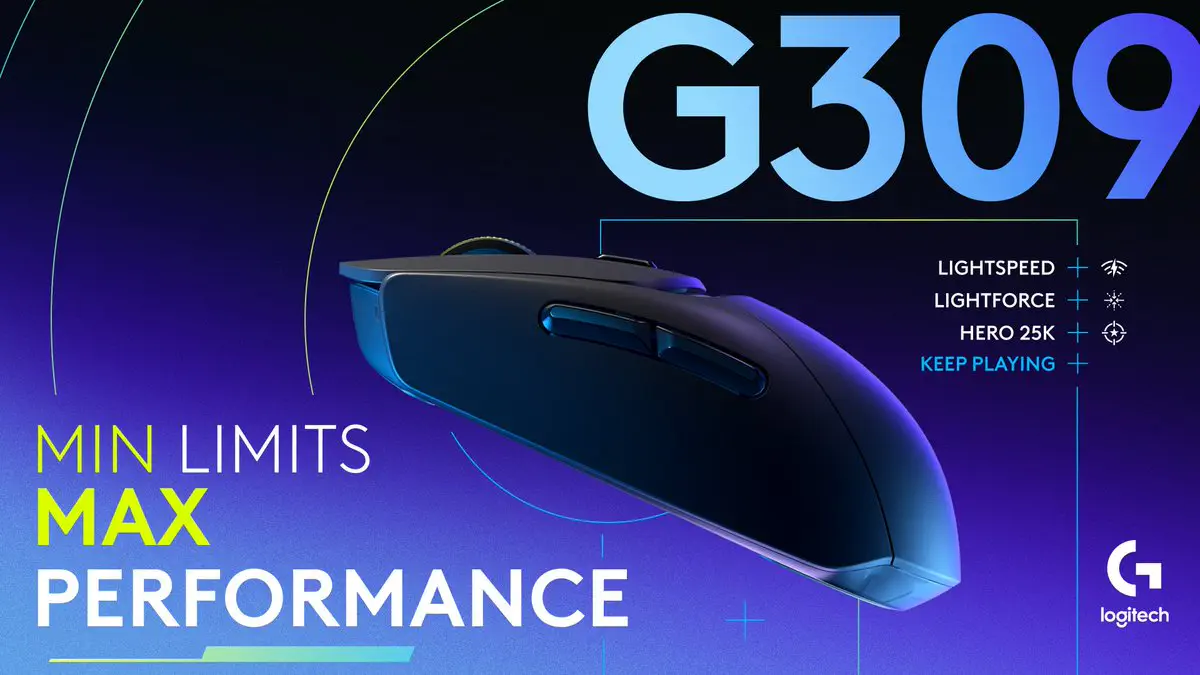 Chuột Logitech G309 LIGHTSPEED: Thiết kế đối xứng nhỏ gọn, cảm biến HERO 25K và thời lượng pin ấn tượng