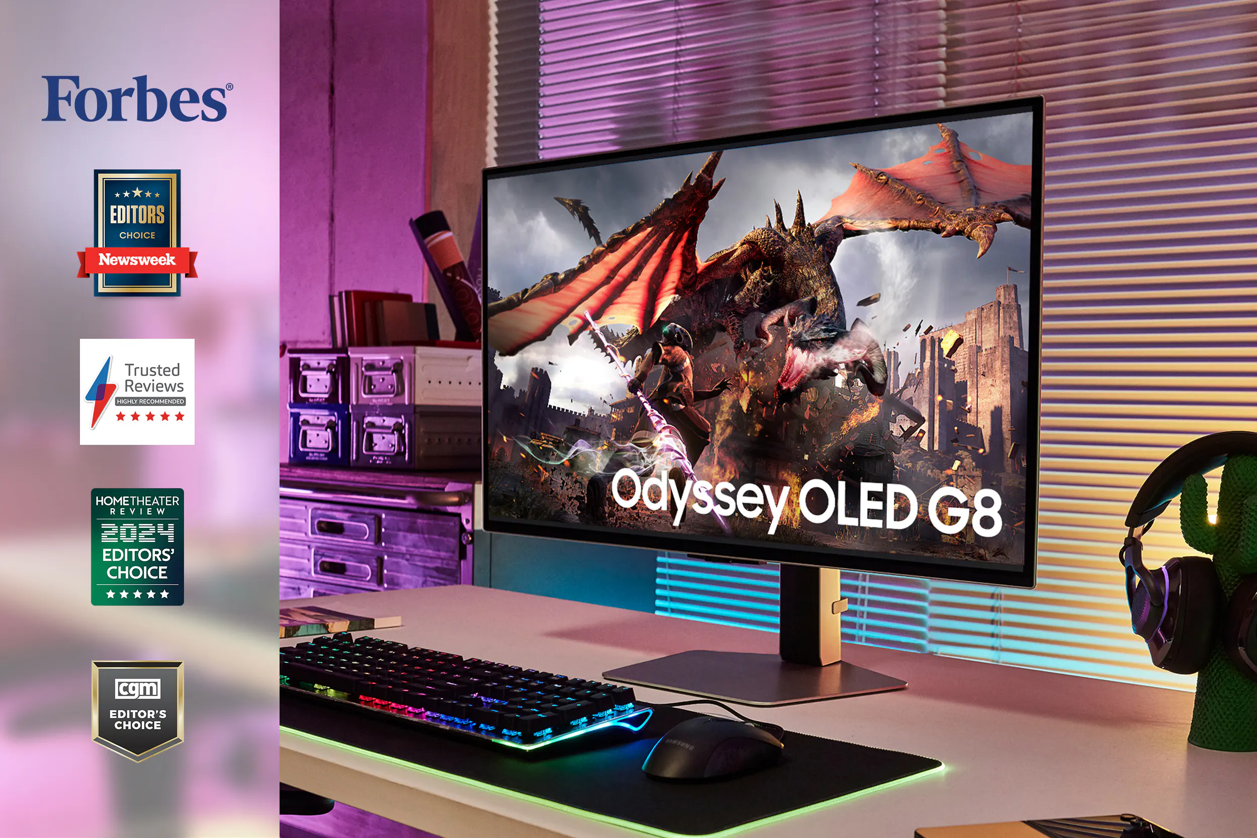 Samsung Odyssey OLED G8: Màn hình OLED 4K xuất sắc được công nhận bởi các chuyên gia