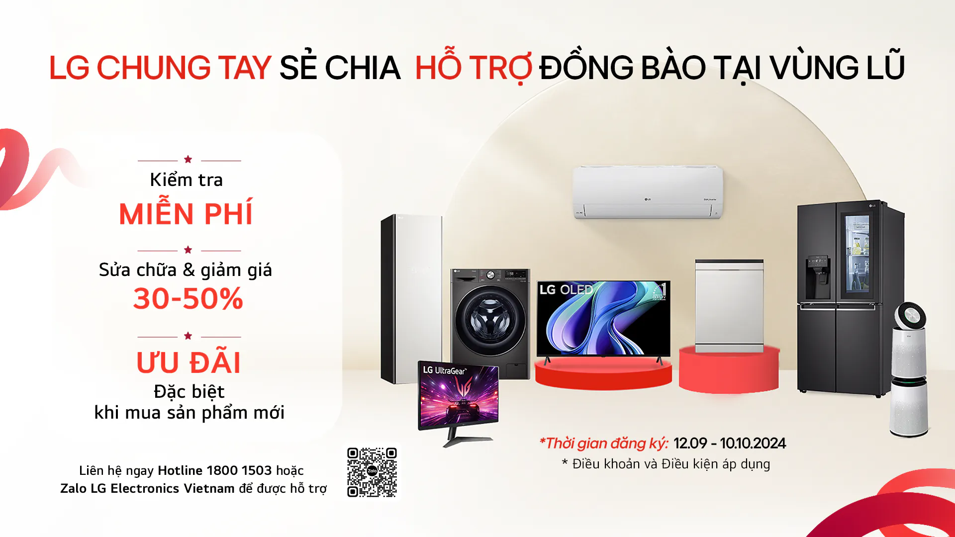 LG khởi động trạm giặt sấy miễn phí, hỗ trợ người dân vùng lũ sau bão Yagi