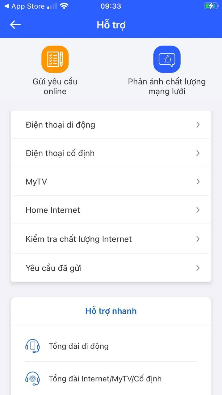 Hướng dẫn báo hỏng dịch vụ viễn thông qua app My VNPT và ChatBot AMI