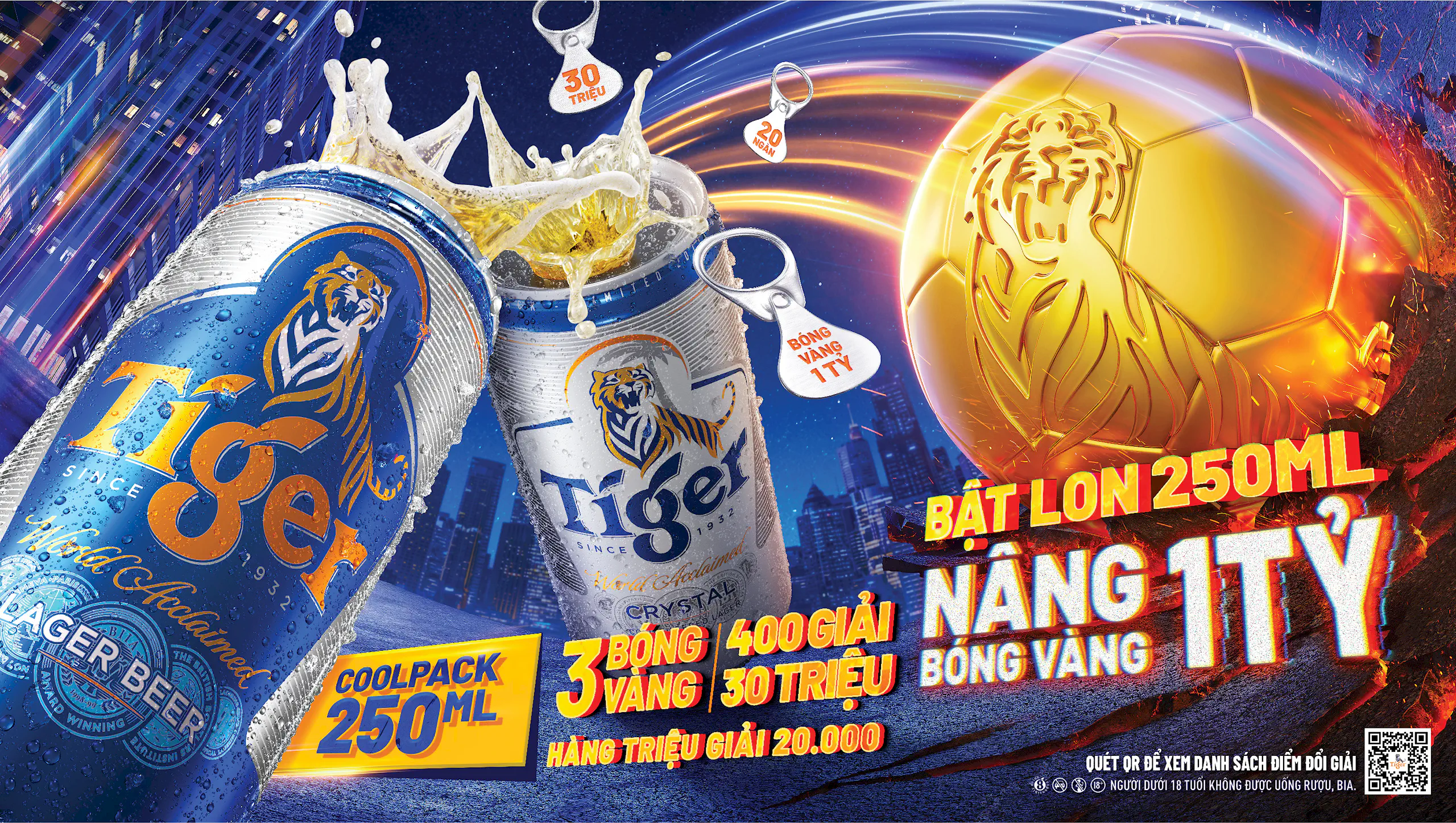 Tiger Beer công bố chương trình khuyến mại “Bật lon Tiger, nâng bóng vàng 1 tỷ”