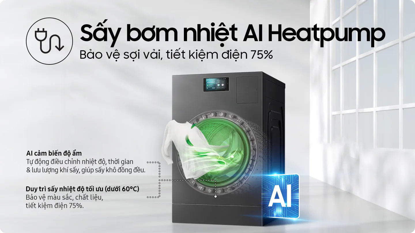 Người tiêu dùng Việt hào hứng với máy giặt sấy bơm nhiệt Samsung Bespoke AI Heatpump