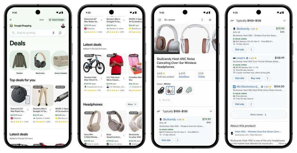 Google Shopping được cải tiến với tích hợp AI và gợi ý cá nhân hóa