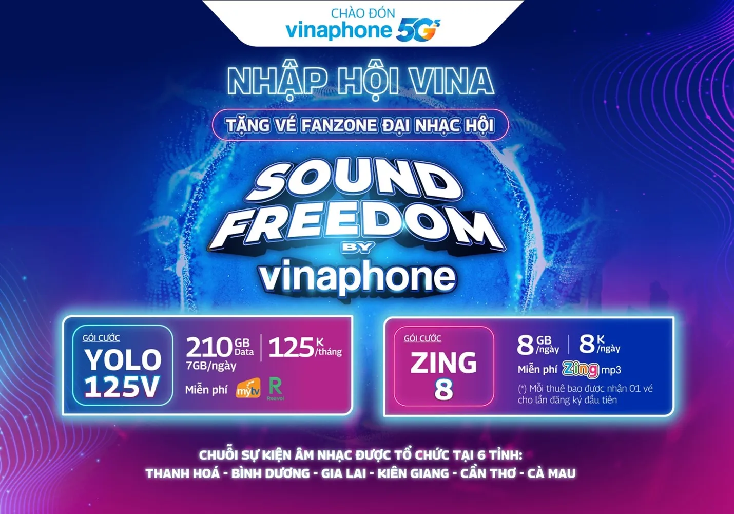 Đại nhạc hội Sound Freedom by VinaPhone mùa 2 chính thức khởi động tại nhiều tỉnh thành