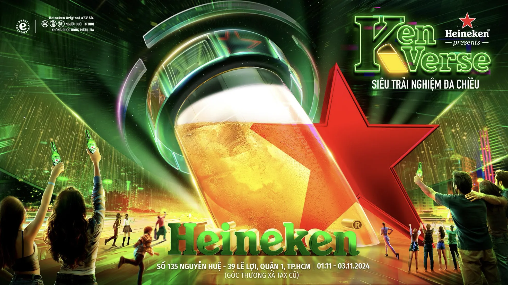 Heineken chiêu đãi fan với “Siêu trải nghiệm đa chiều KenVerse” Ngay tại phố đi bộ Nguyễn Huệ