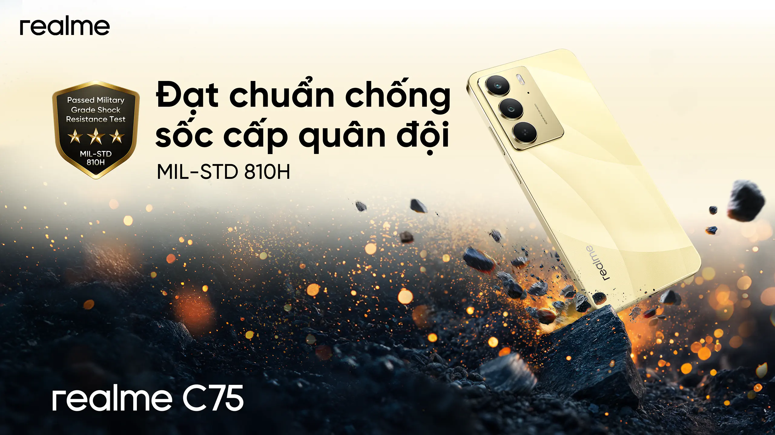 realme C75 chính thức ra mắt: Kháng nước IP69, pin 6000mAh và sạc nhanh 45W